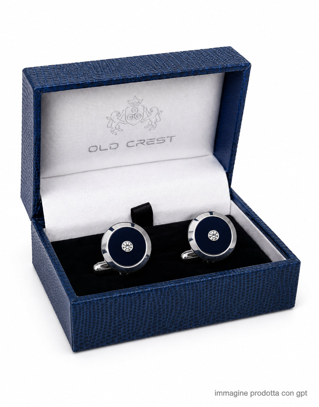 Old Crest Round Brass Cufflinks for Men GML 8012 16 GEMELLI