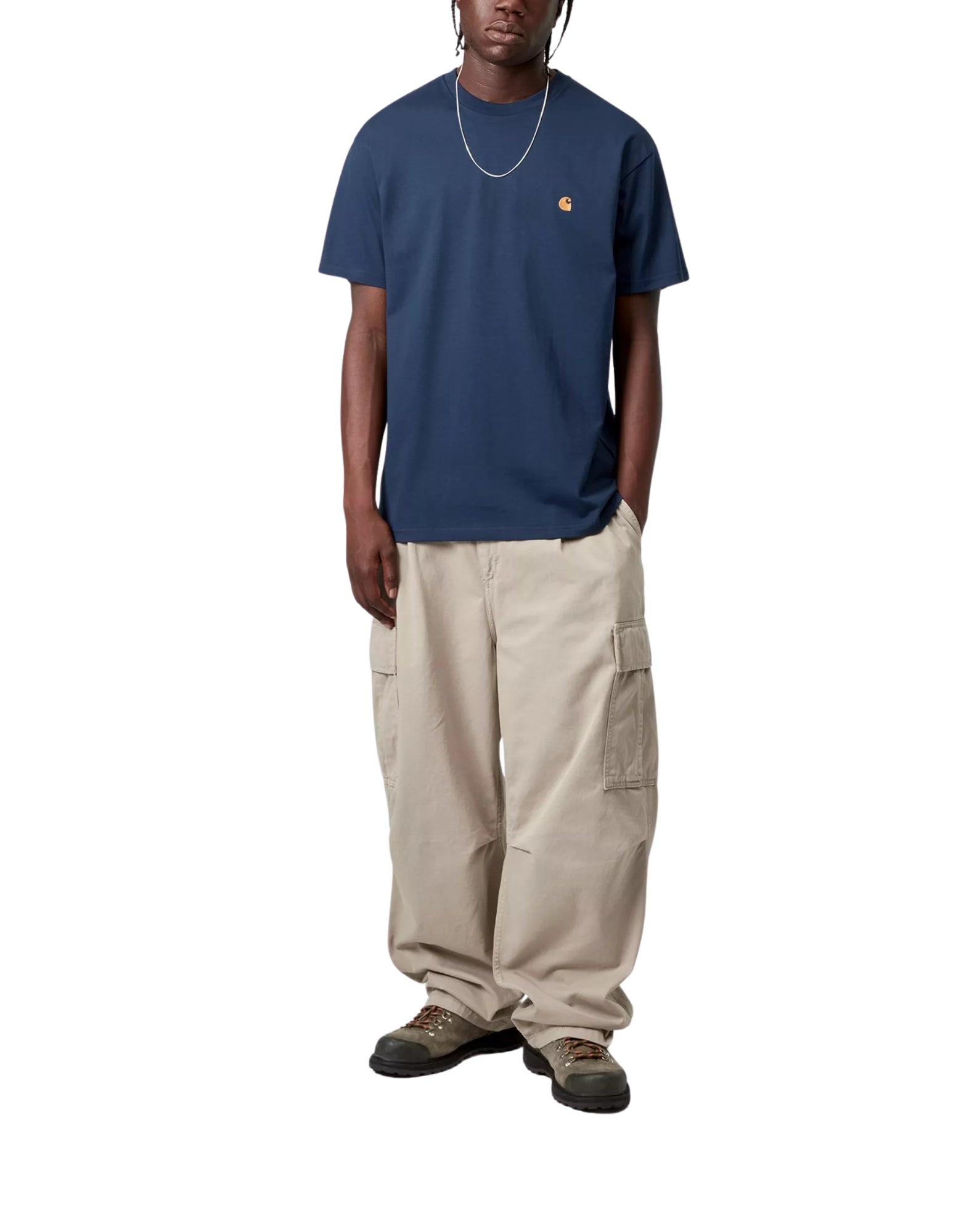 I026391 3H6XX BLUE T-SHIRT JUPITER/GOLD - T-Shirt e Polo - CARHARTT WIP