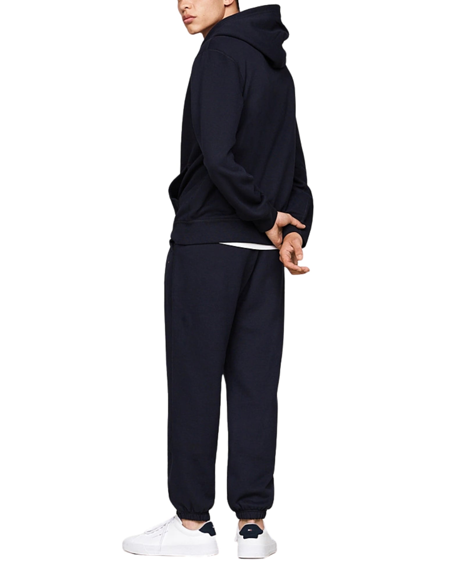 37234 DW5 BLAUER FLEECE-HOODIE - Felpe - TOMMY HILFIGER