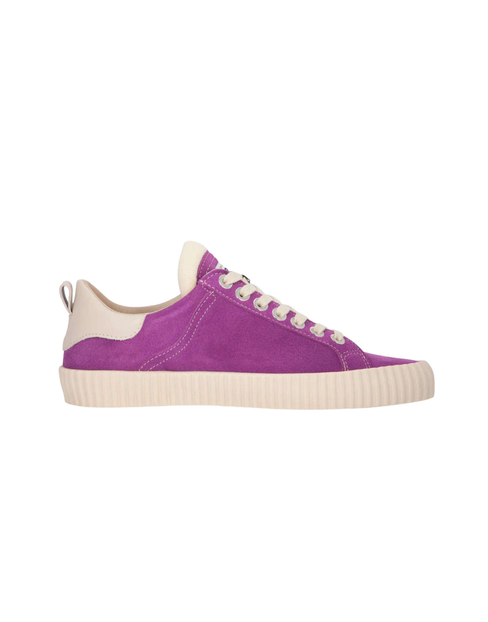 Springa Wavy Suede Sneakers in Violet Suede with Leather Details WL1 SU TEXA1EY PURPLE