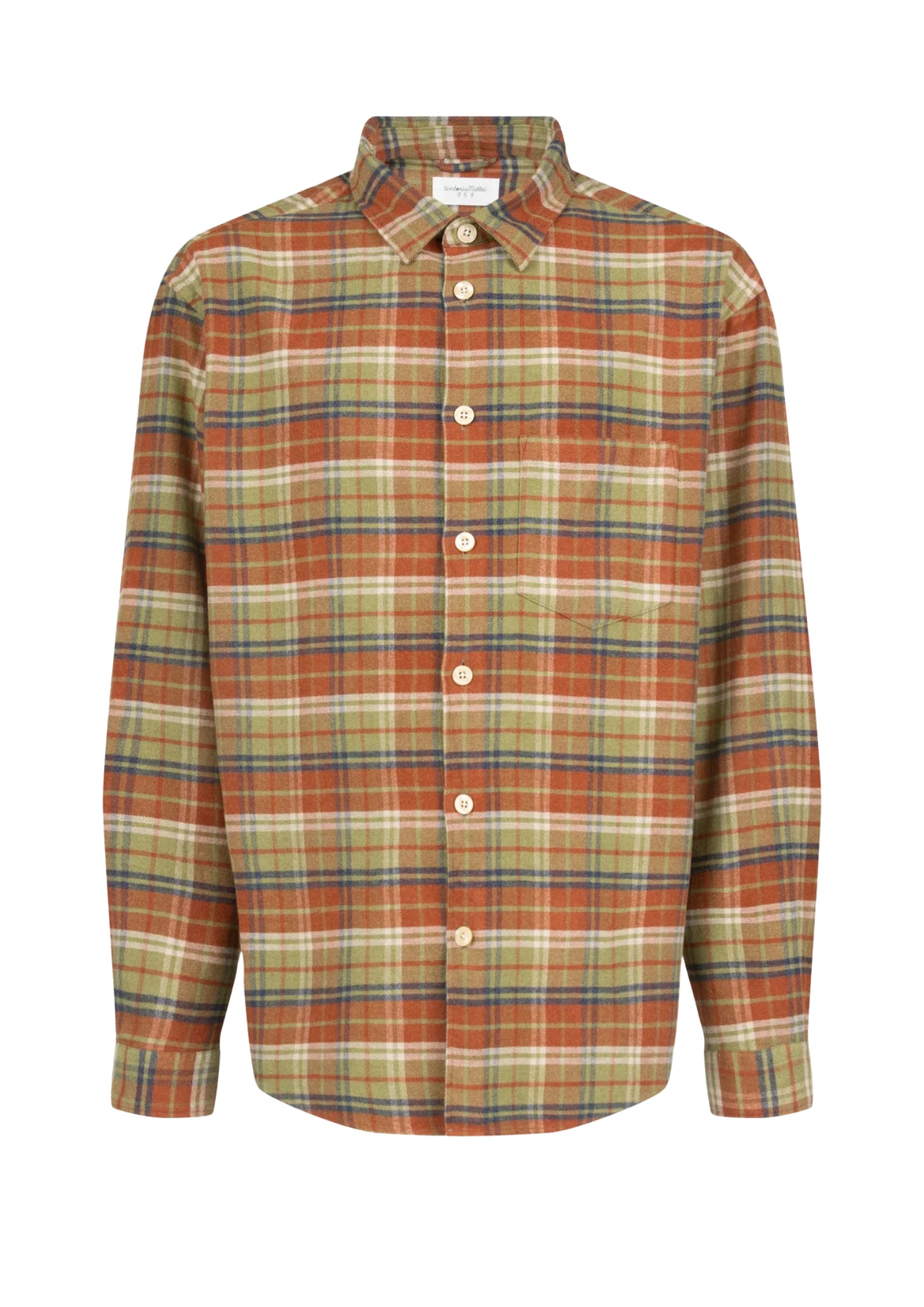 N78 QU5 레드/그린 스퀘어 셔츠 - Camicie - Tintoria Mattei