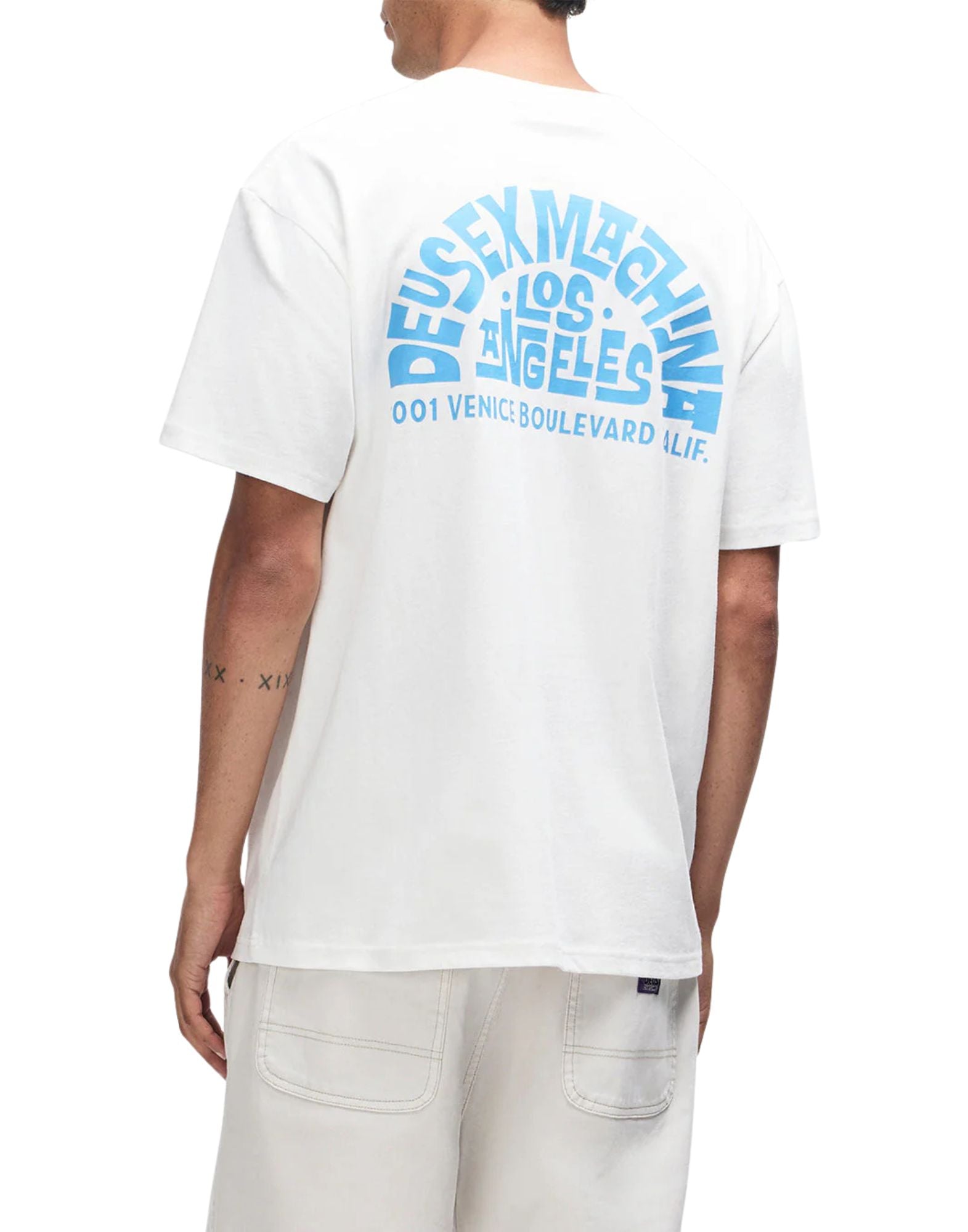 Deus Ex Machina Los Angeles Address Tee Vintage White Loose Fit Men’s D261MTS574010 VIN. WHITE