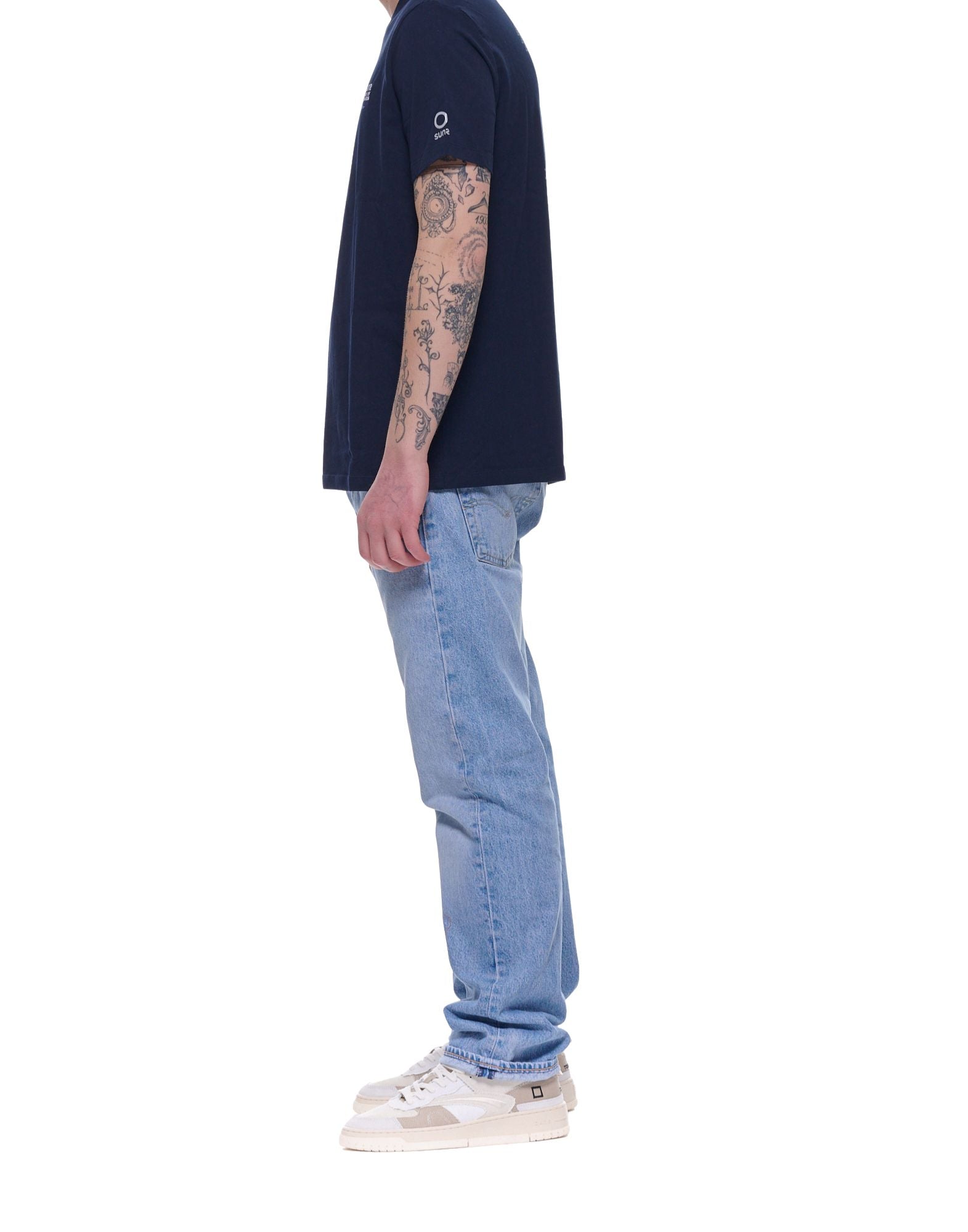 SUNS Boards Paolo Text Cotton T-Shirt Dark Blue Men’s TSS61022U V2 DARK BLUE