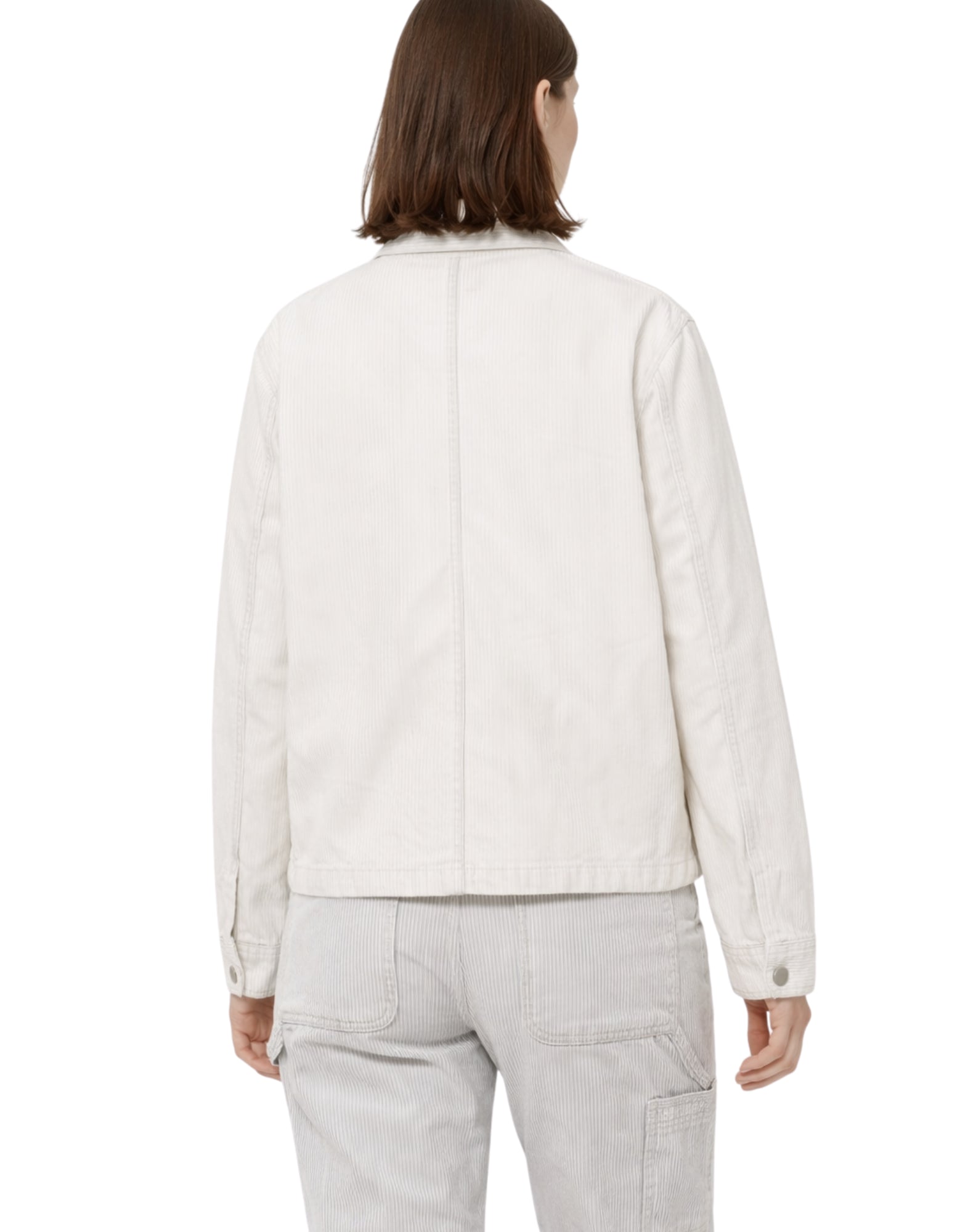 Carhartt WIP W’ Mercer Chore Coat Mercer Stripe Graphite/Wax Bleached – Women’s Cotton Jacket I036511 3OK35 STRIPED