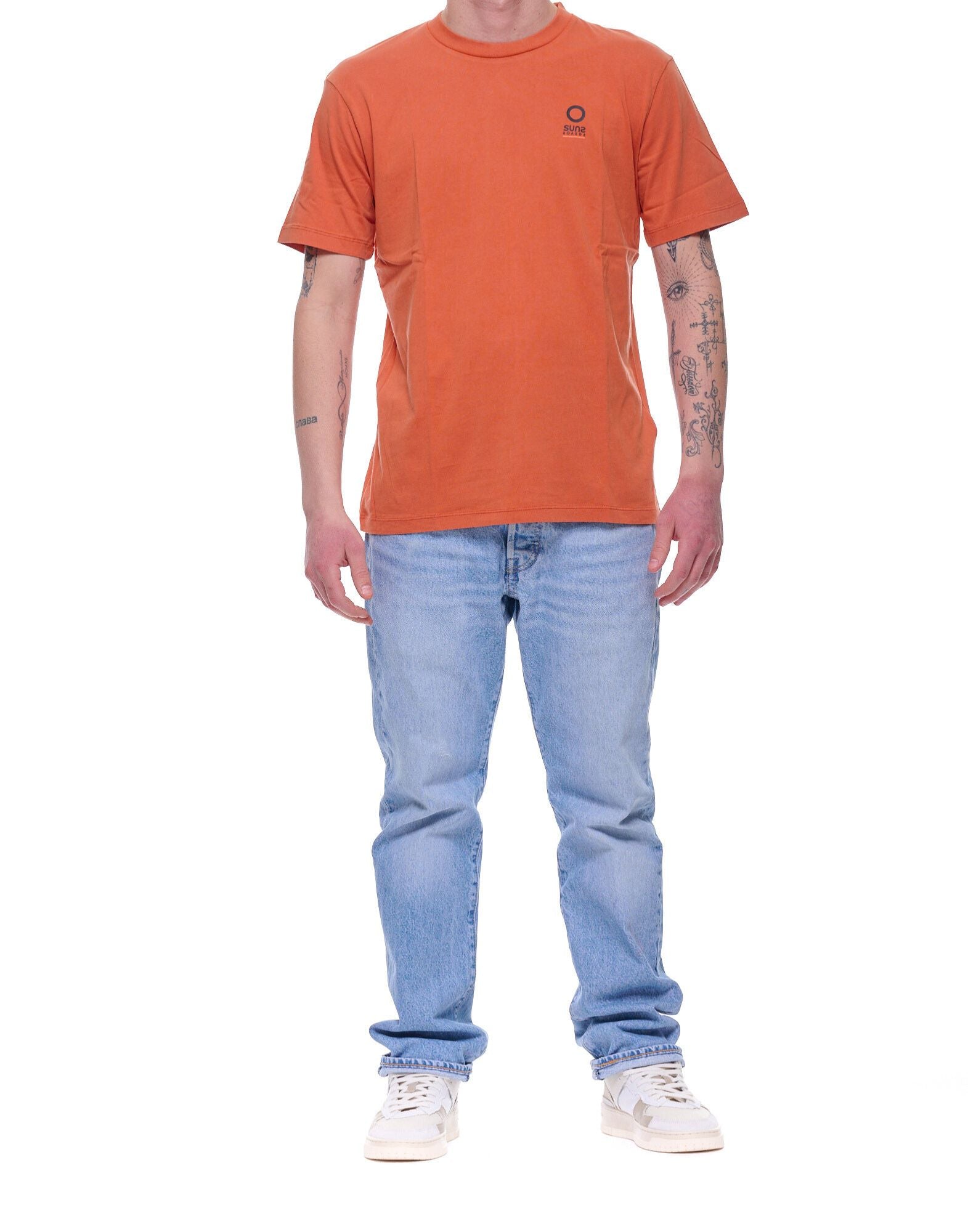 SUNS Boards Paolo Old Dye Organic Cotton T-Shirt Coccio Men’s TSS61015U V3 COCCIO