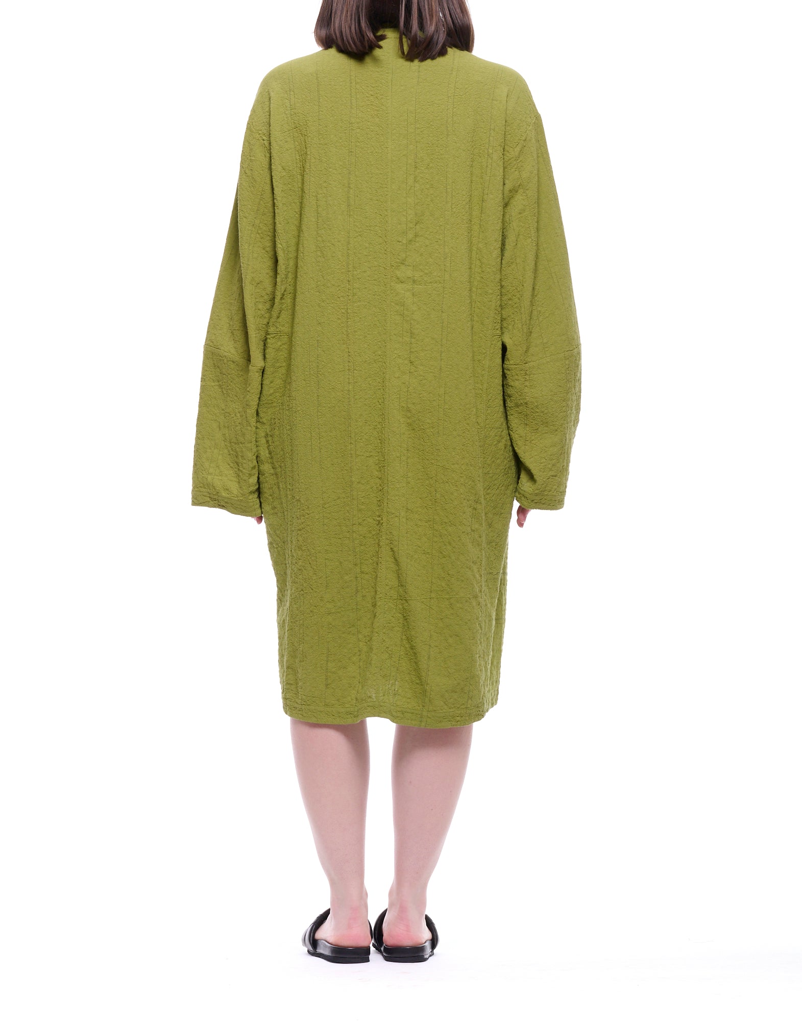 Transit Olive Long Button-Front Dress CFDTRCB114 23 OLIVE
