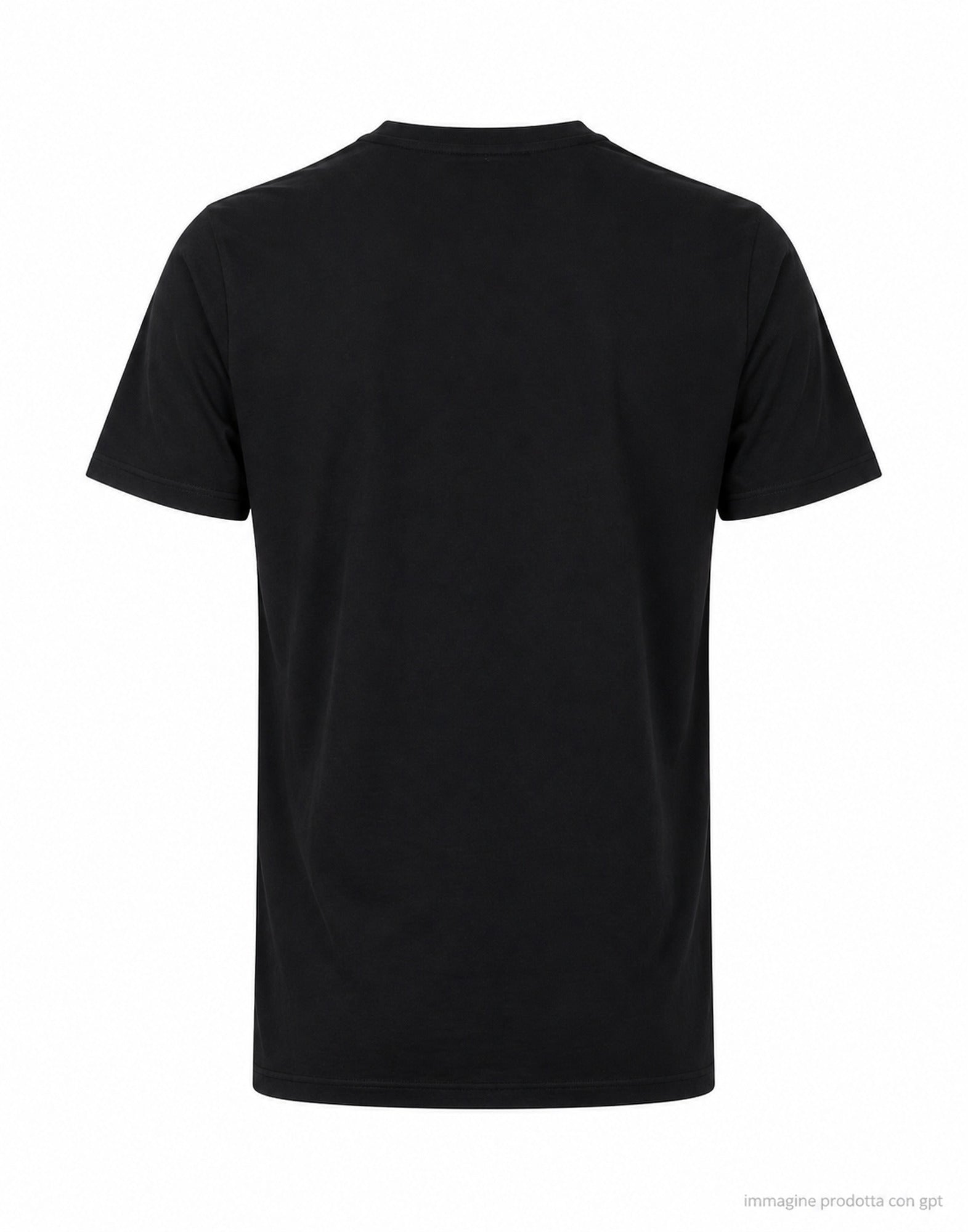 Fabrizio del Carlo T-shirt col rond en coton pour homme noir fabriqué en Italie FF3021 CC05-52 NOIR