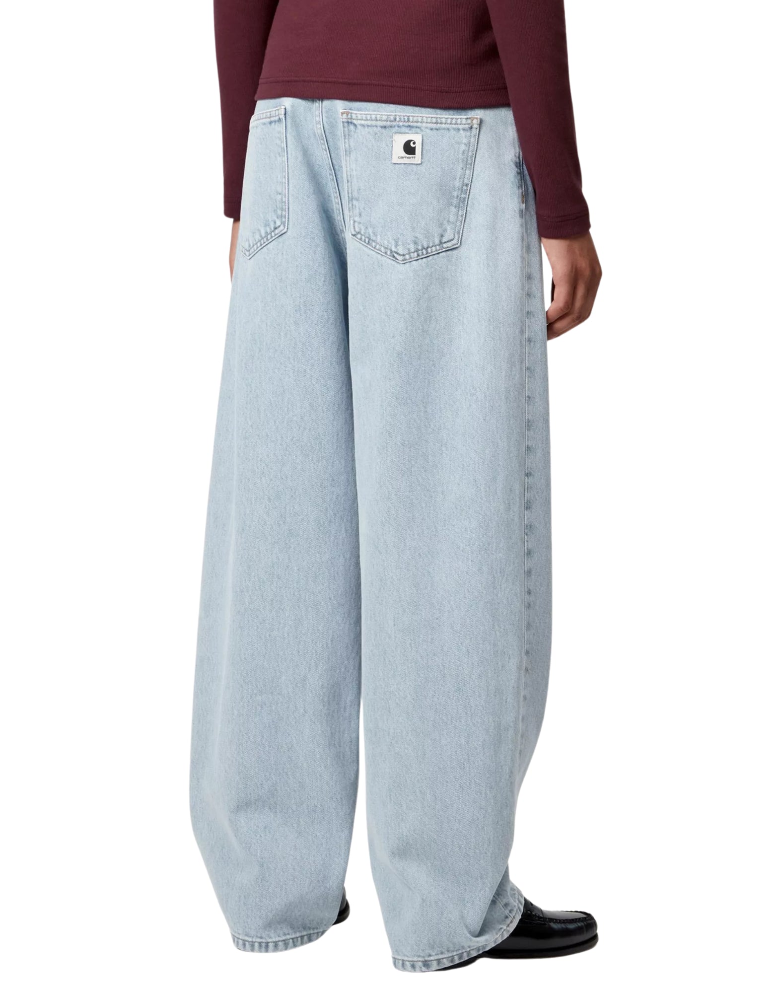 Jeans woman I035892 01A3 BRANDON PANT BLUE HEAVY STONE BLEACHED CARHARTT WIP