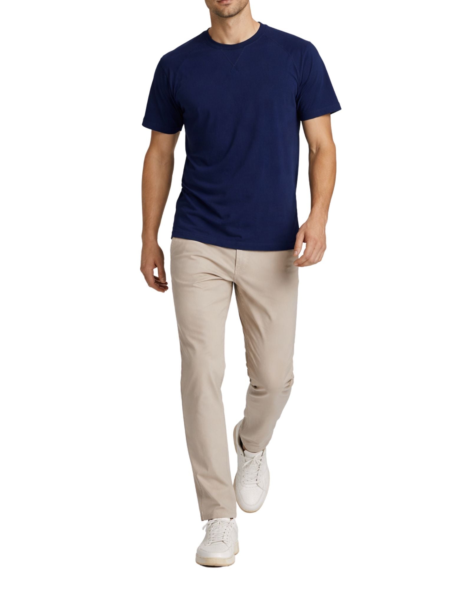 T-shirt raglan East Harbour Surplus Portland 099 in jersey di cotone blu per uomo PORTLAND 99 BLU