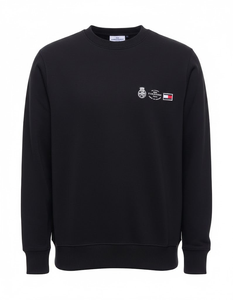 40863 BDS BLACK SWEATER OUTLINE CREW NECK - Maglieria - TOMMY HILFIGER