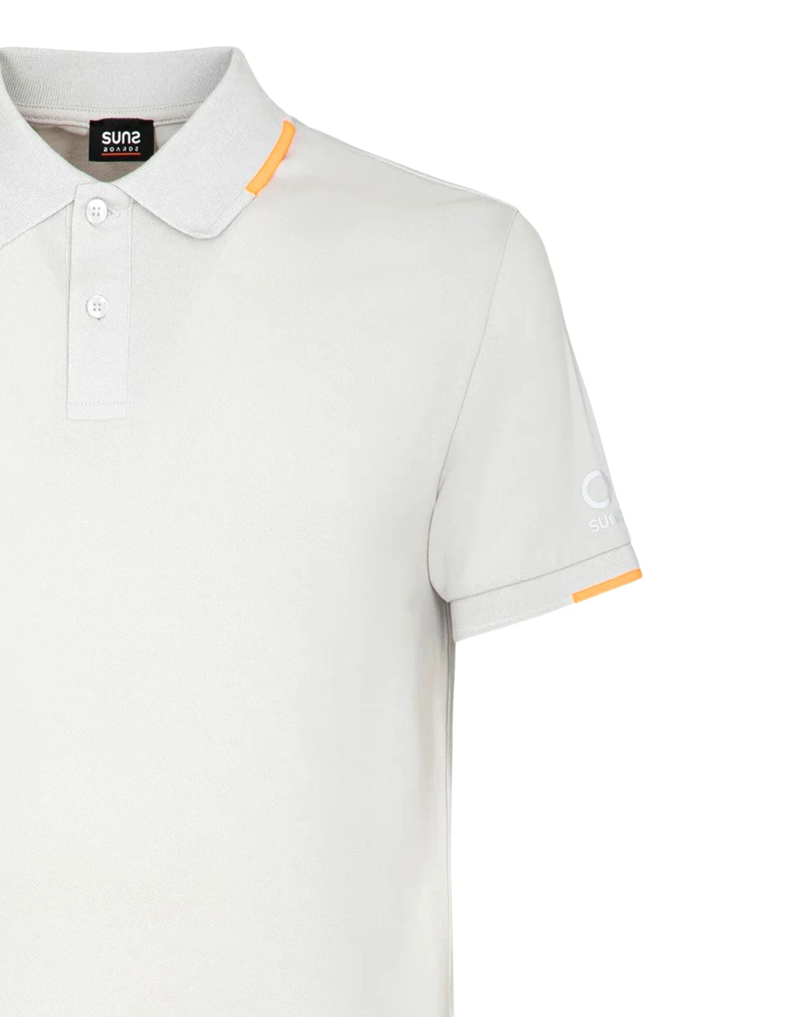 Suns Boards Federico Tag Polo in Stretch Piqué Cotton with Sleeve Logo Regular Fit Men’s PLS61008U V9 WHITE