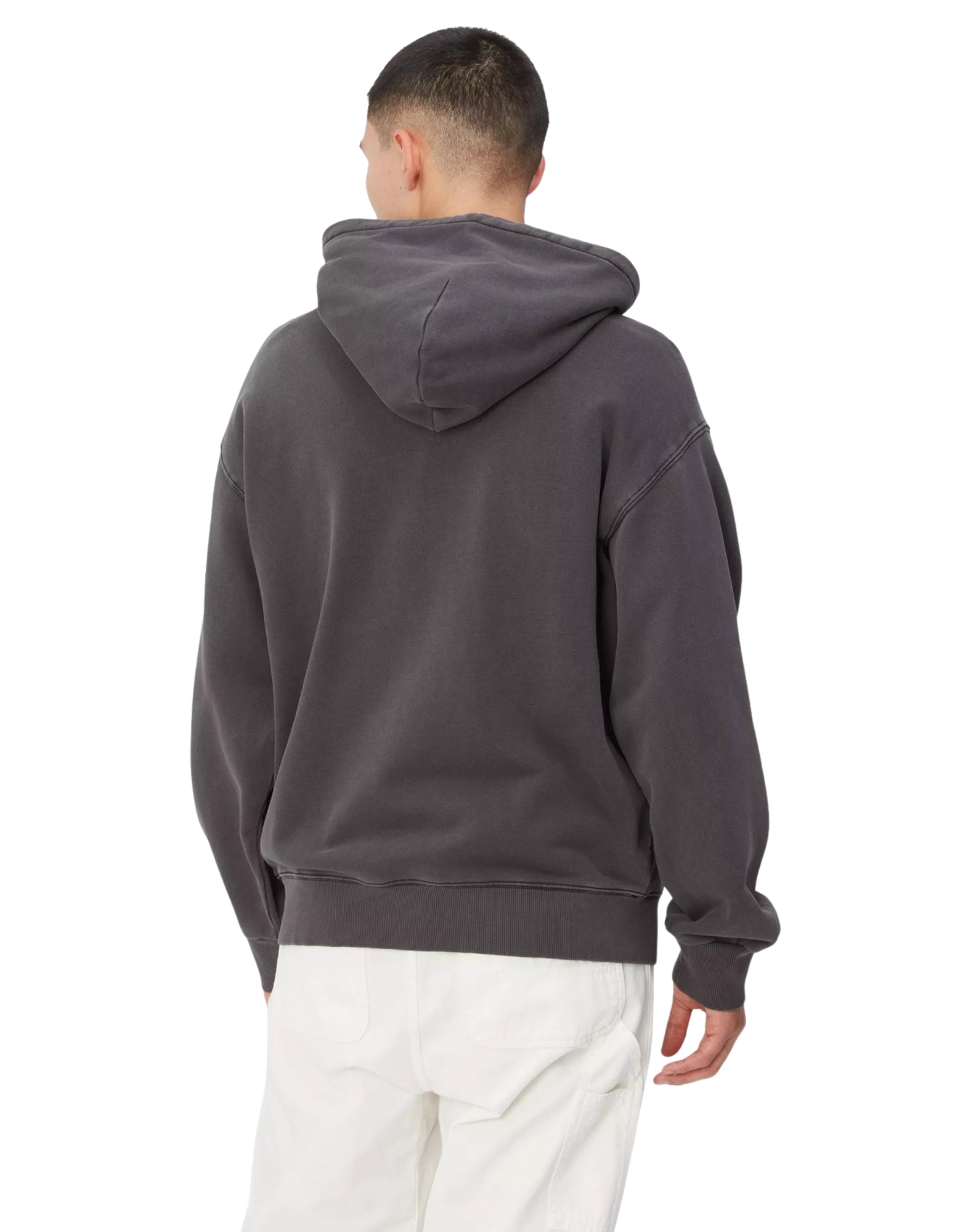 Carhartt WIP Kapuzenpullover „Nelson Sweat Garment Dyed Black“ für Herren I029963 89GD