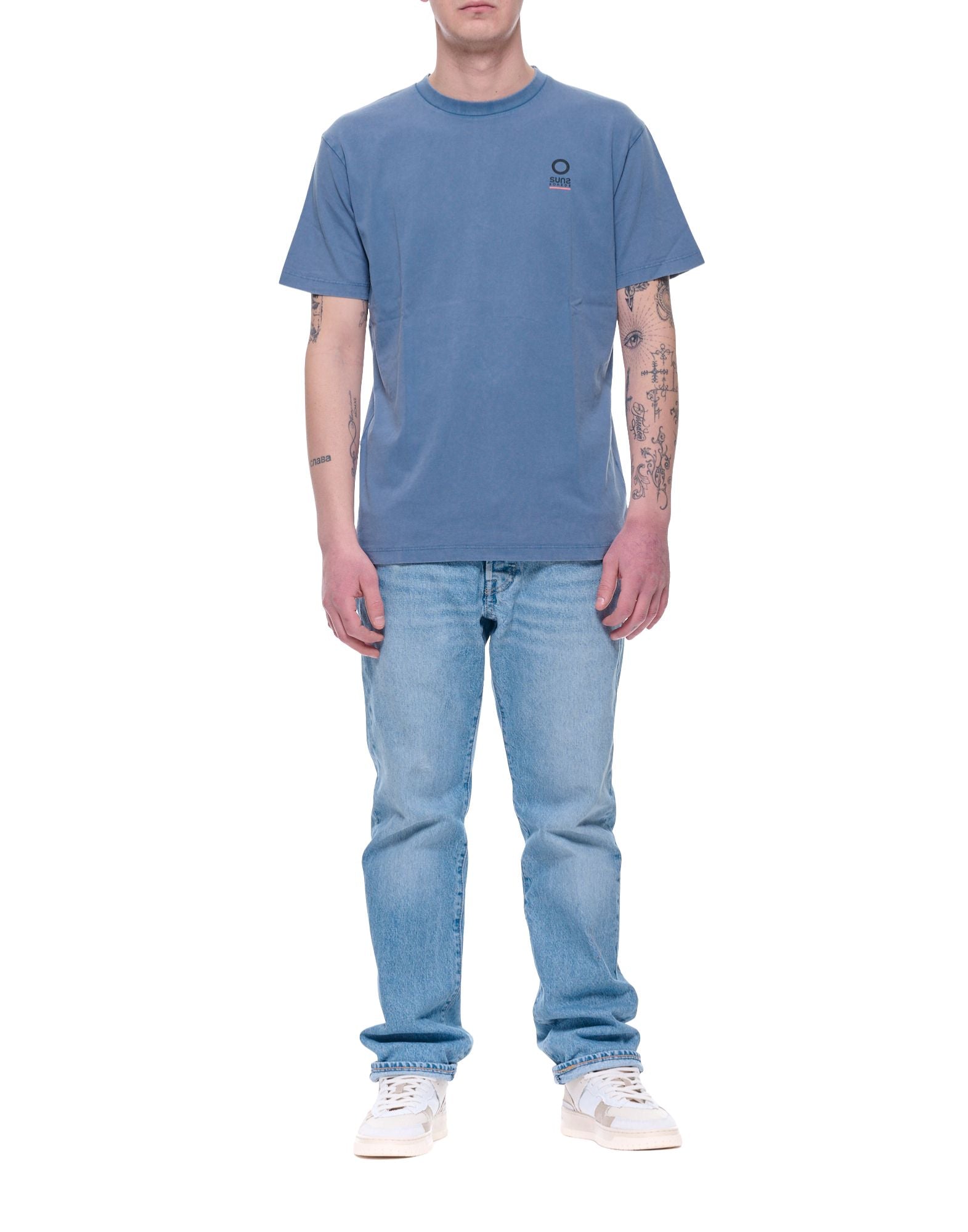 SUNS Boards Paolo Old Dye Organic Cotton T-Shirt Avion Men’s TSS61015U V1 AVION