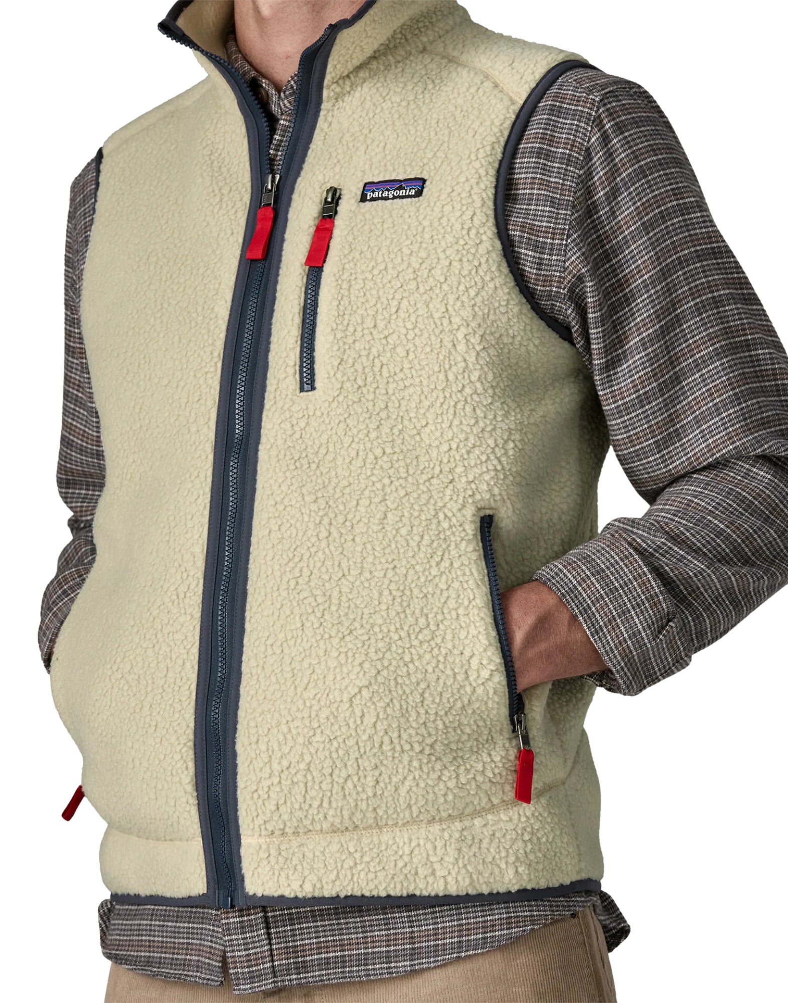 22821 PNSM weißer Retro -Stapelweste - Gilet - Patagonia