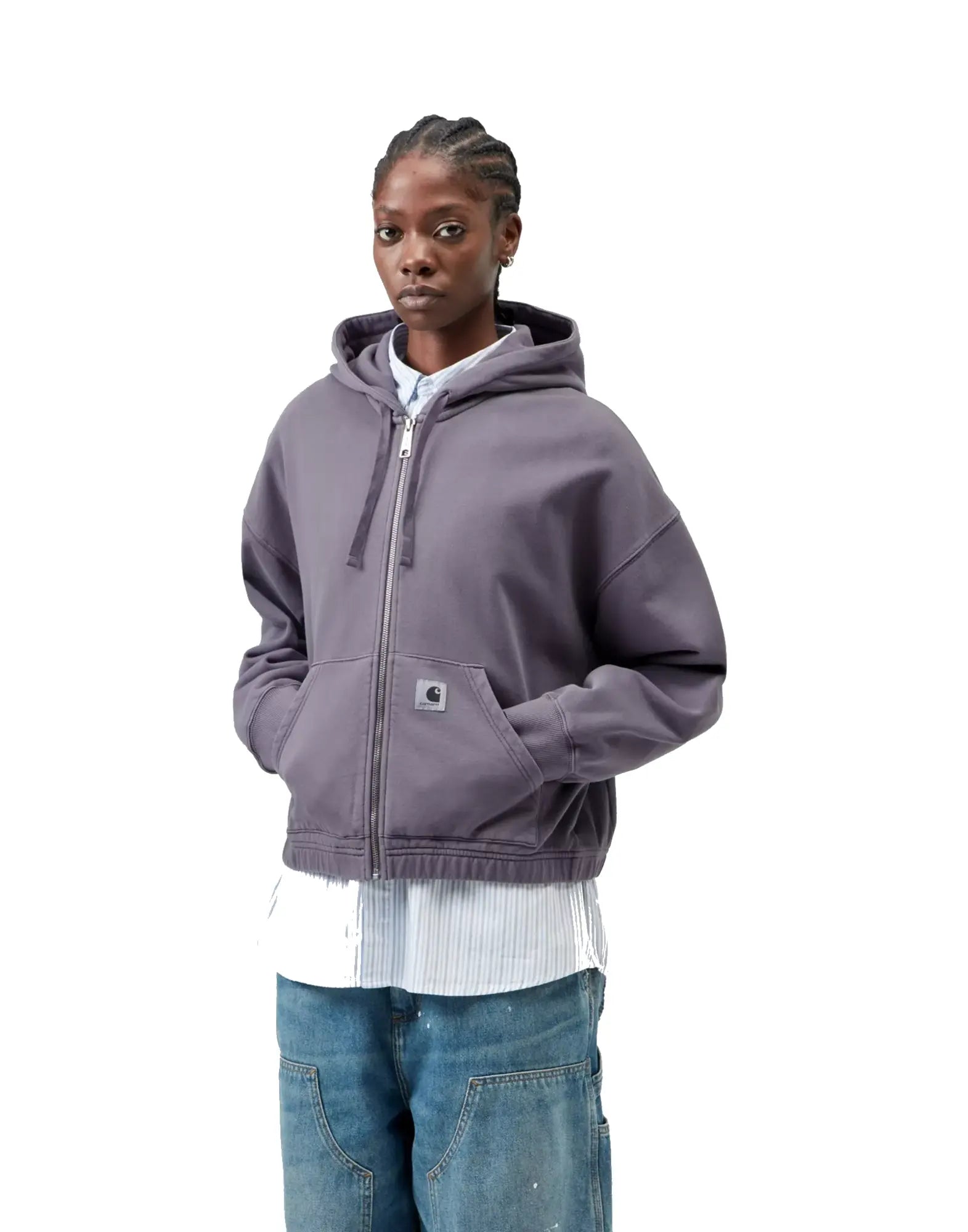 Hooded Hoggard Jacket Cotton Sweat Shady Purple garment dyed