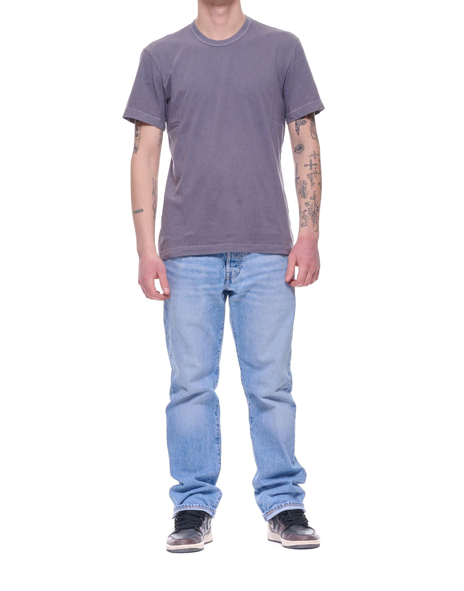 James Perse S/S Crew Neck Men’s Cotton T-Shirt Cavalry Regular Fit MLJ3311 CLVP CAVALRY