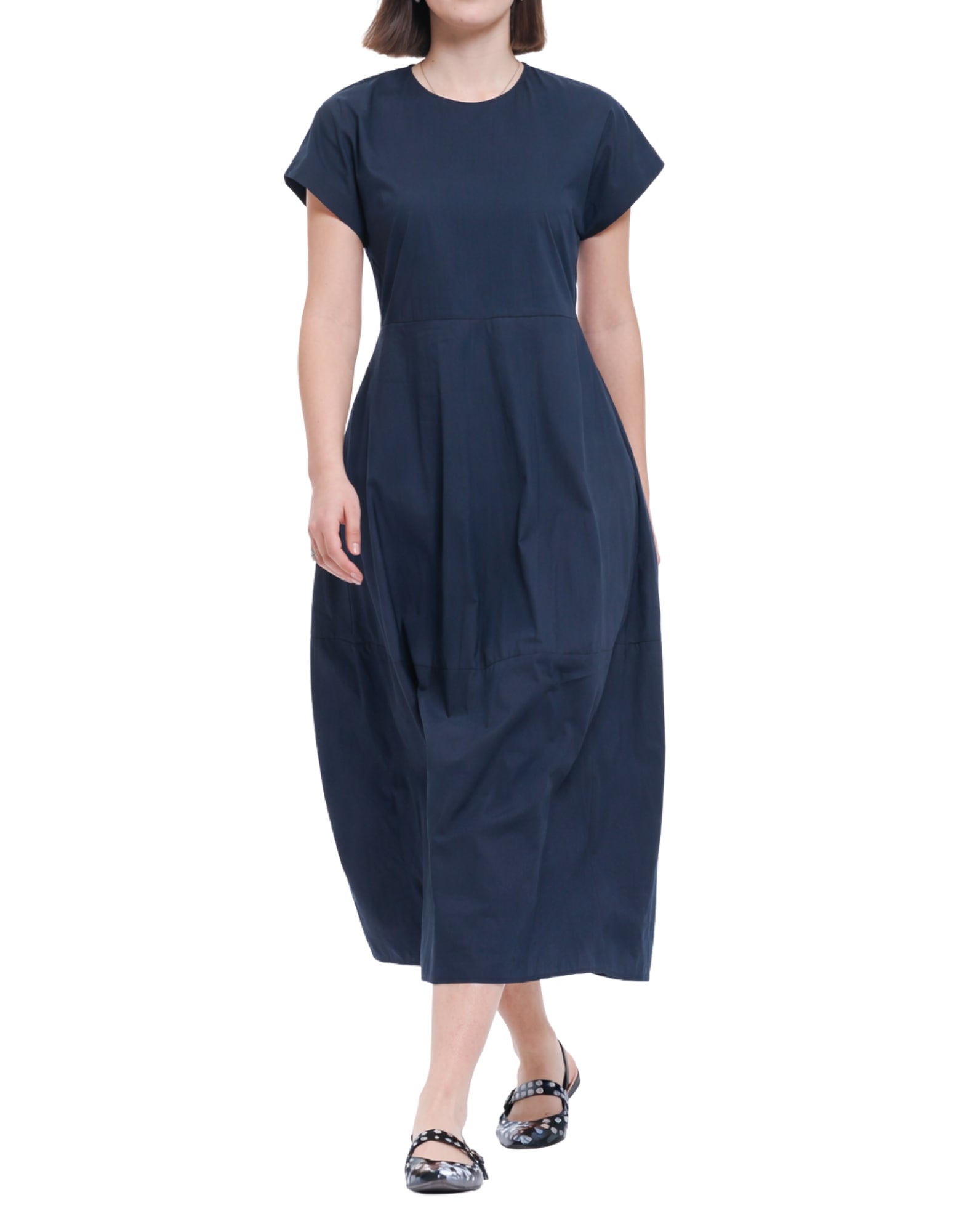Meimeij Women’s Long Dress in Comet Cotton Blend with Crew Neck E6/I/M6EB12 880 COMET