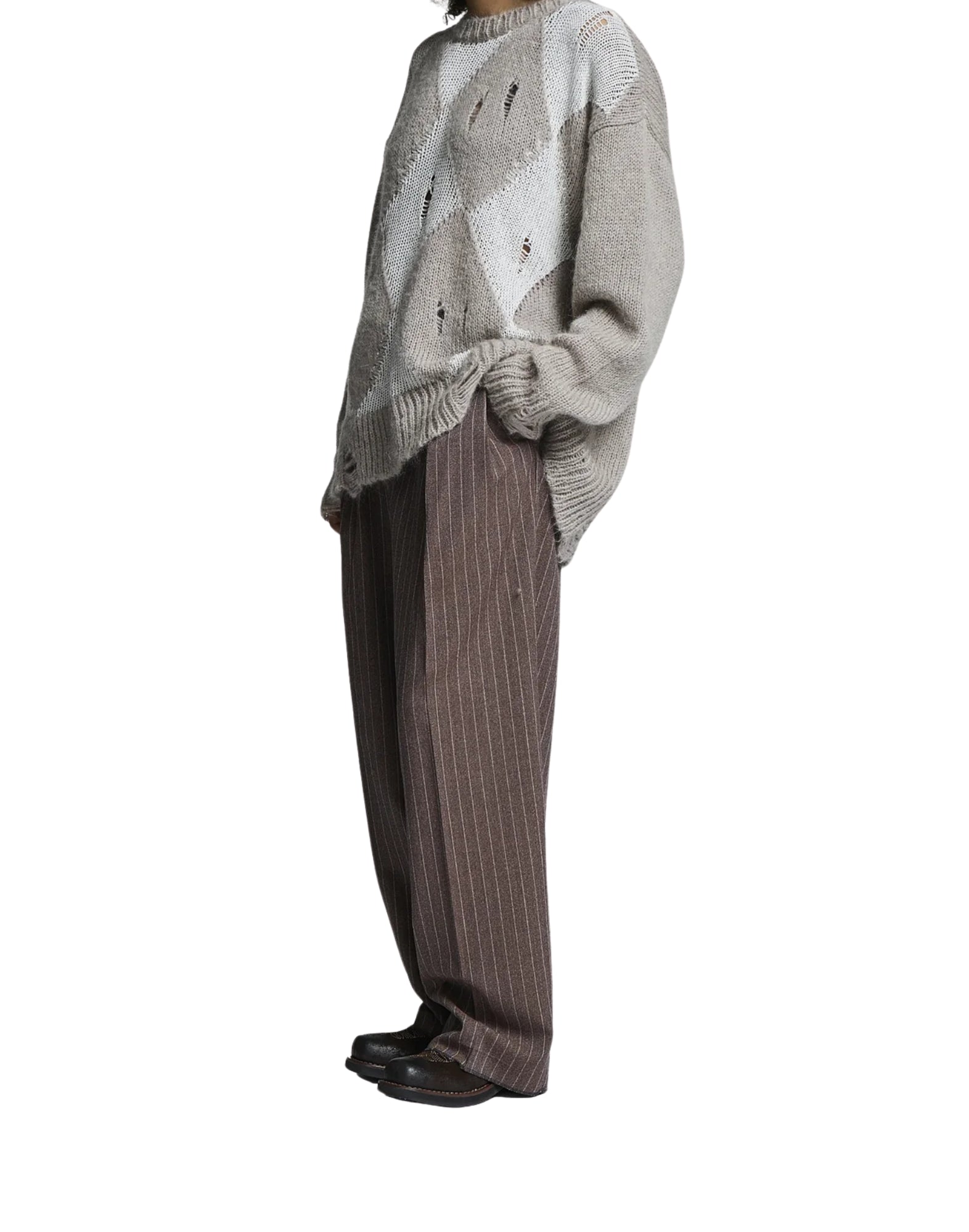 ORFEI DOVE GREY SWEATER - Maglieria - PAURA