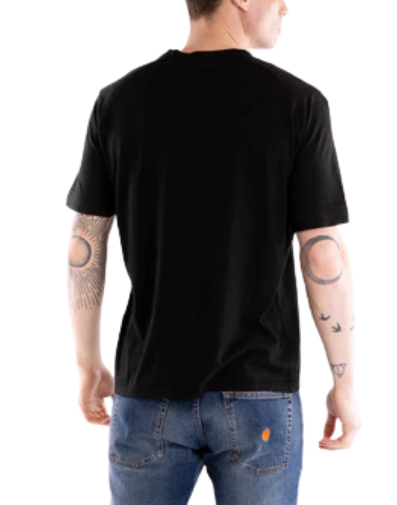 Paolo Pecora Herren-T-Shirt aus schwarzem Baumwolljersey F041-4045-9000 SCHWARZES T-SHIRT
