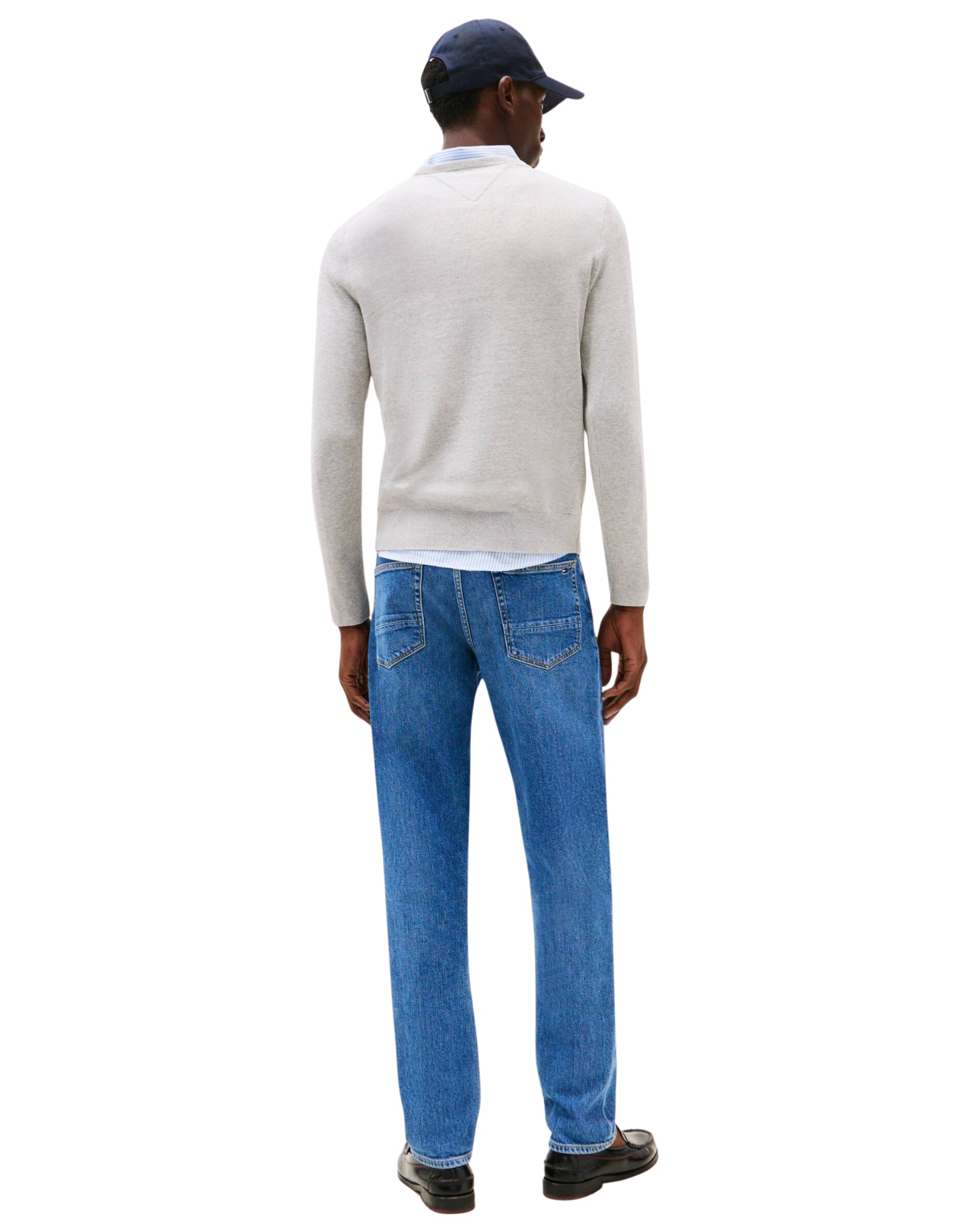 Tommy Hilfiger Essential Cotton Crew Neck Light Grey Heather Men’s Sweater MW0MW39999 P01