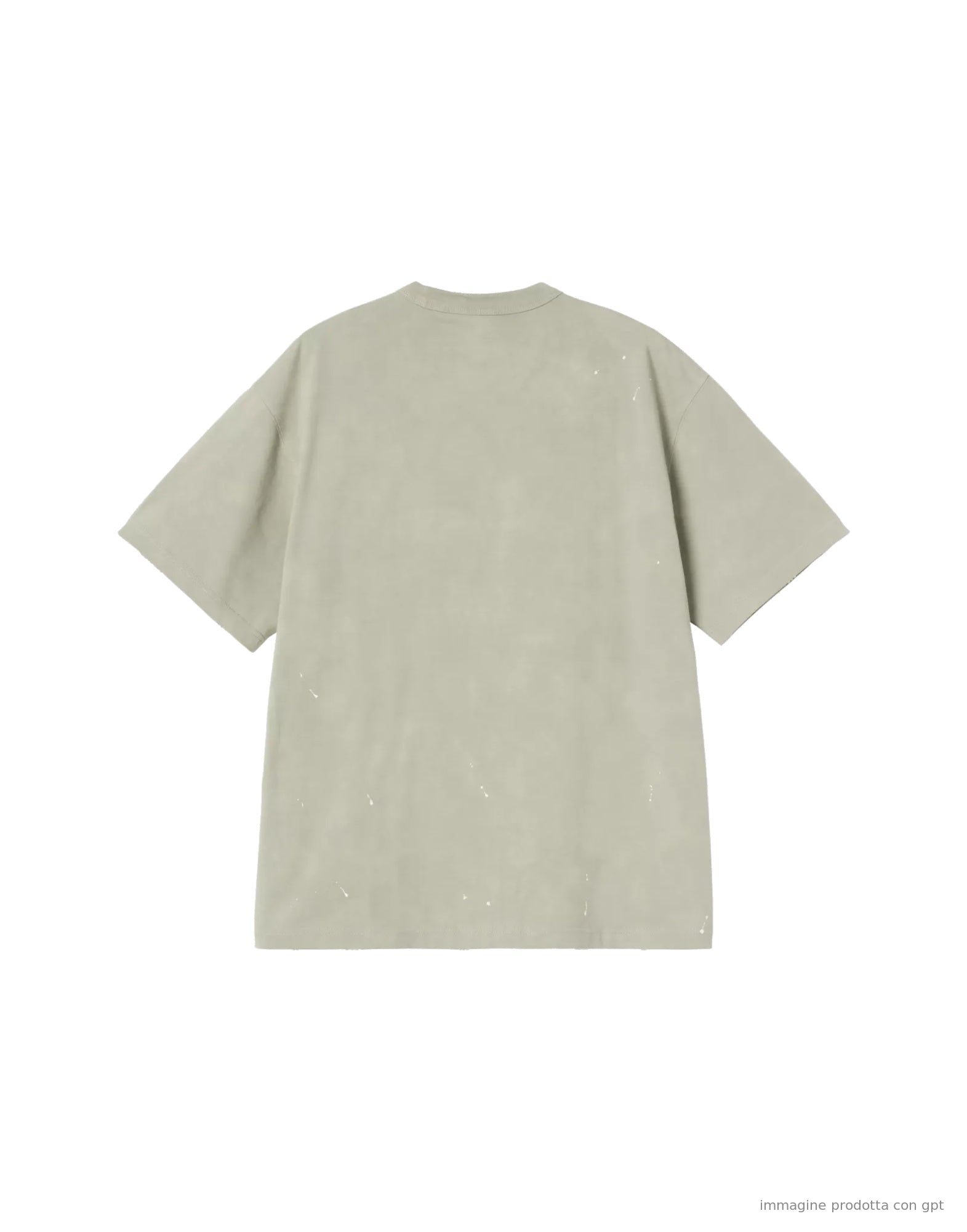 Painter T-Shirt Organic Cotton Shady Green destroy wash, splatter