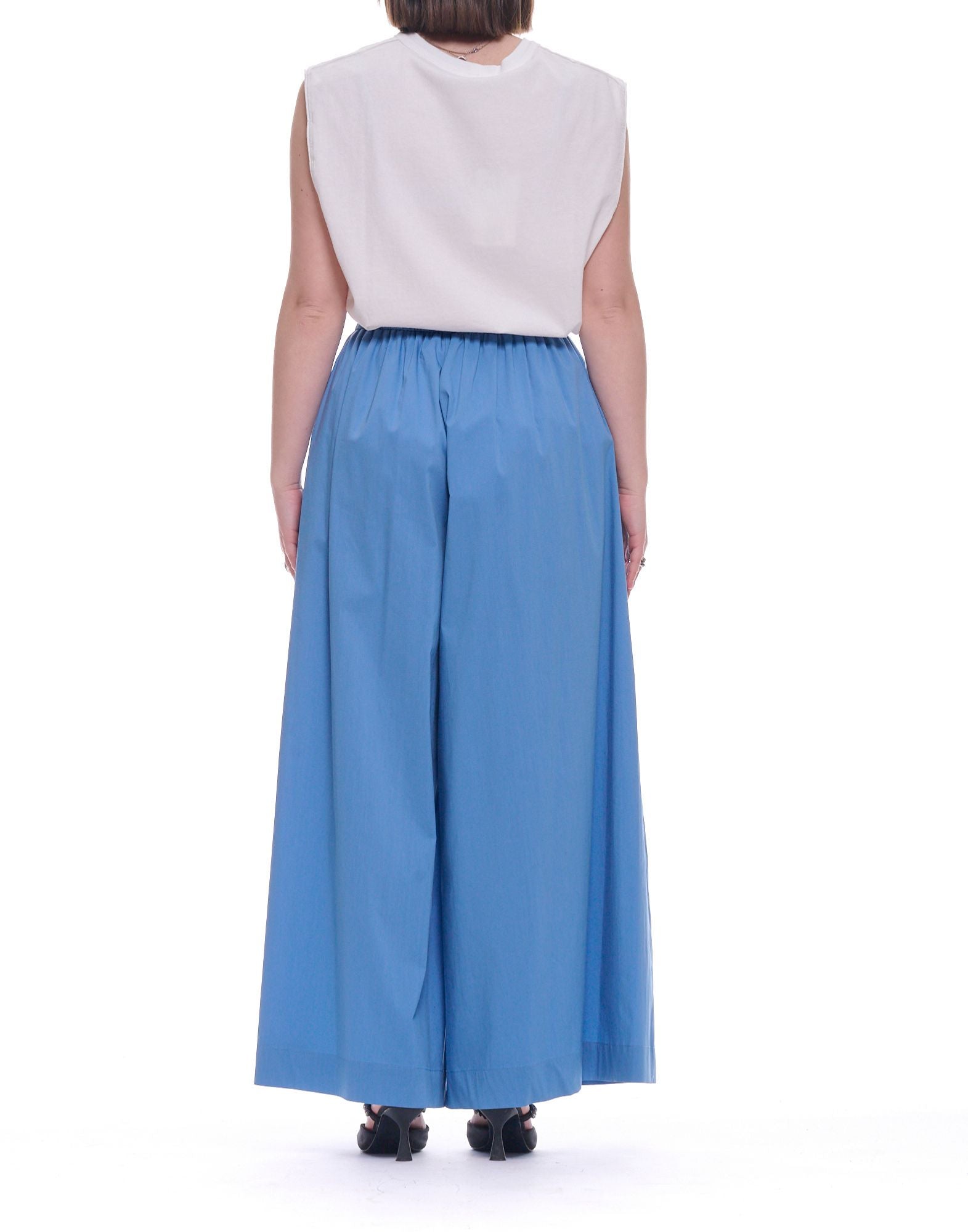 Meimeij Hose mit weitem Bein, Baumwolle, blauer Jaspis, Damen E6/I/M6EB18 887 JASPER BLU
