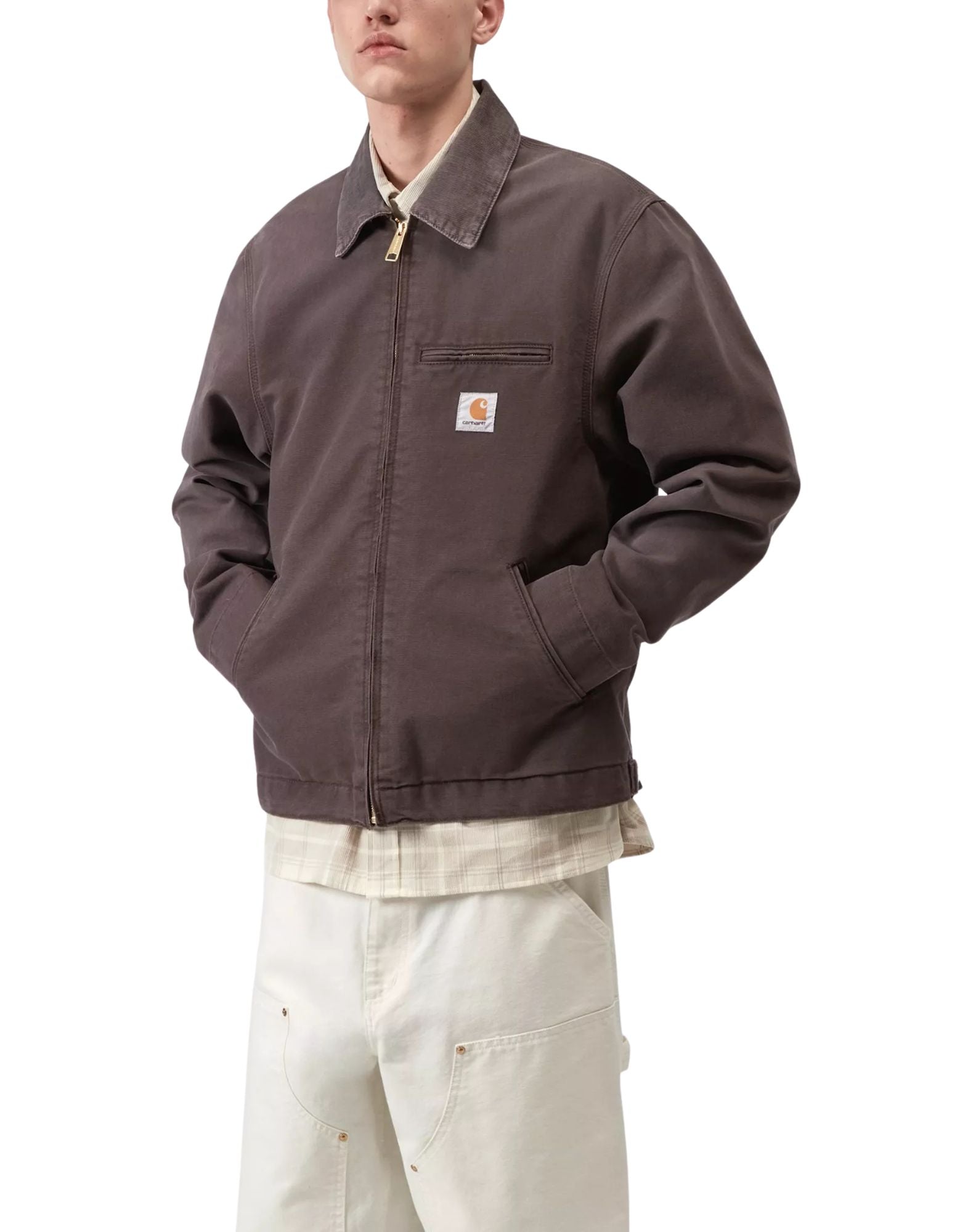 Carhartt WIP Detroit Jacket Dearborn Canvas Shale Men’s Work Jacket I034819 3MB40 SHALE STONE CANVAS