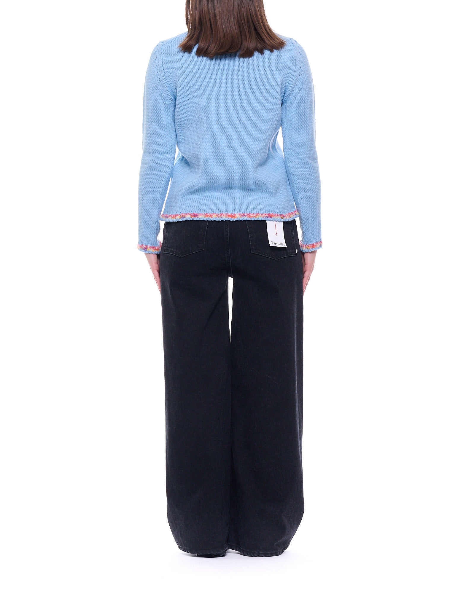 9007 272 LIGHT BLUE ROUND NECK - Maglieria - Fabrizio del Carlo