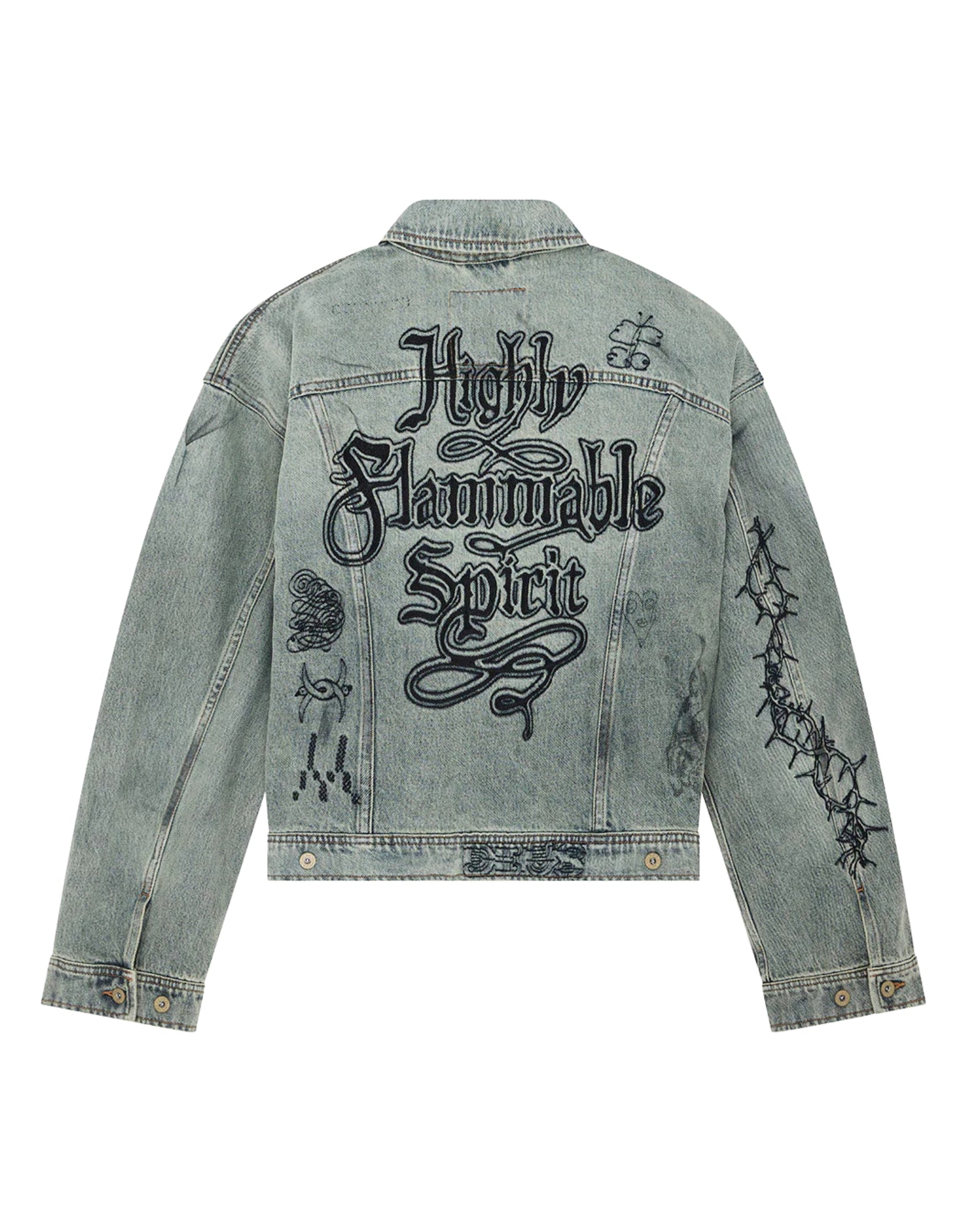 Deus Ex Machina 메피스토펠레스 재킷 인디고 데님 트윌 빈티지 인디고 남여공용 D261UJK709 VINTAGE INDIGO