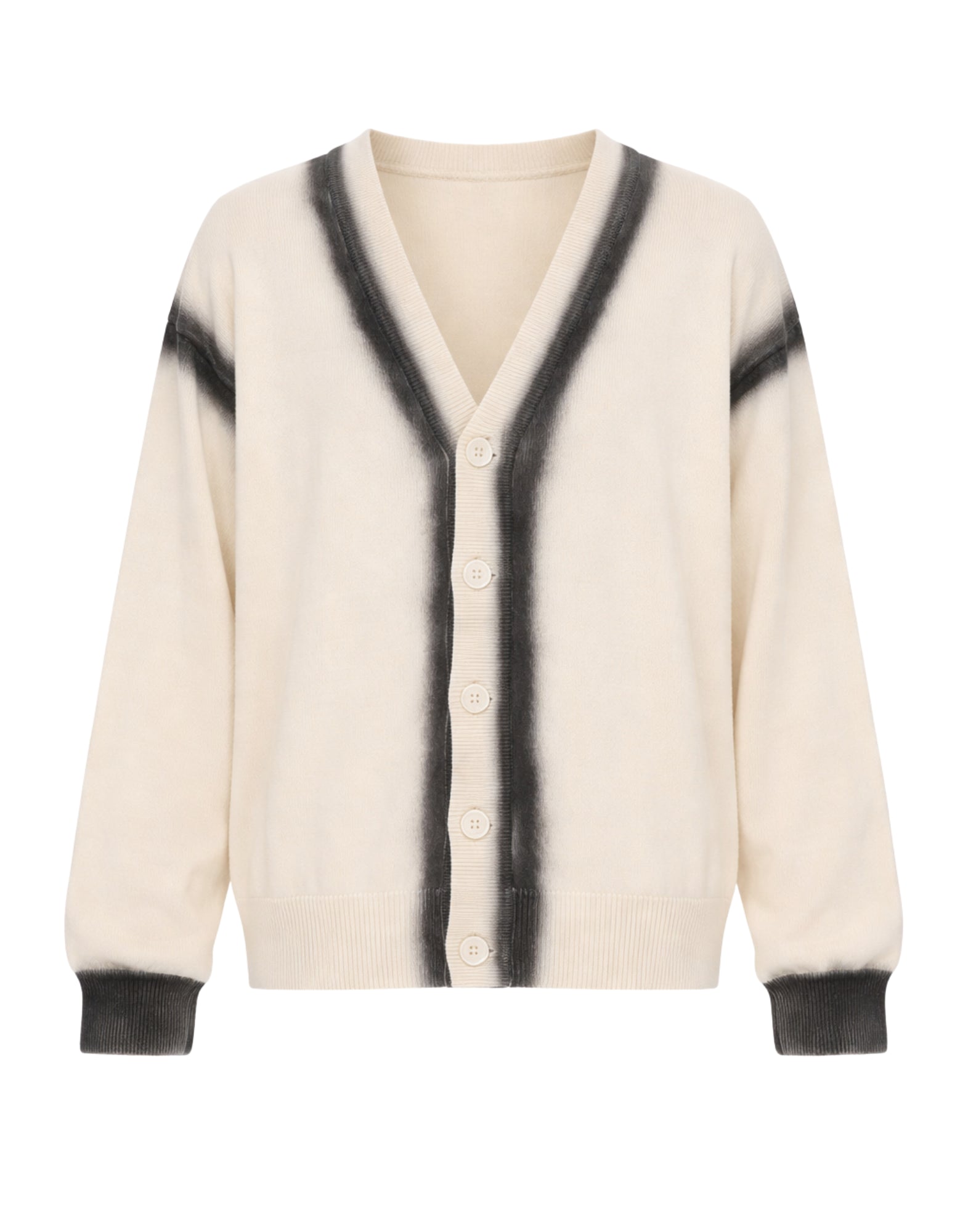 Atomofactory Men’s Ivory Cardigan with Contrast Trim PE25AFU51 AVORIO