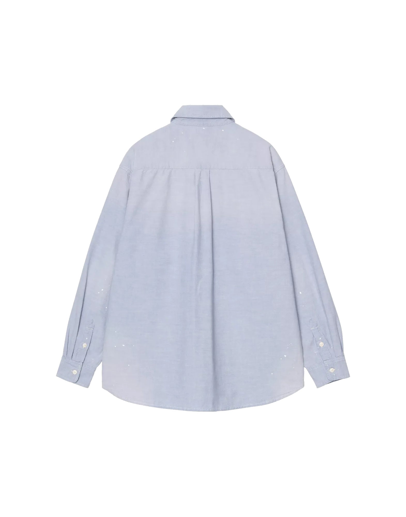 Painter Shirt Cotton Winston Chambray Blue worn used, splatter