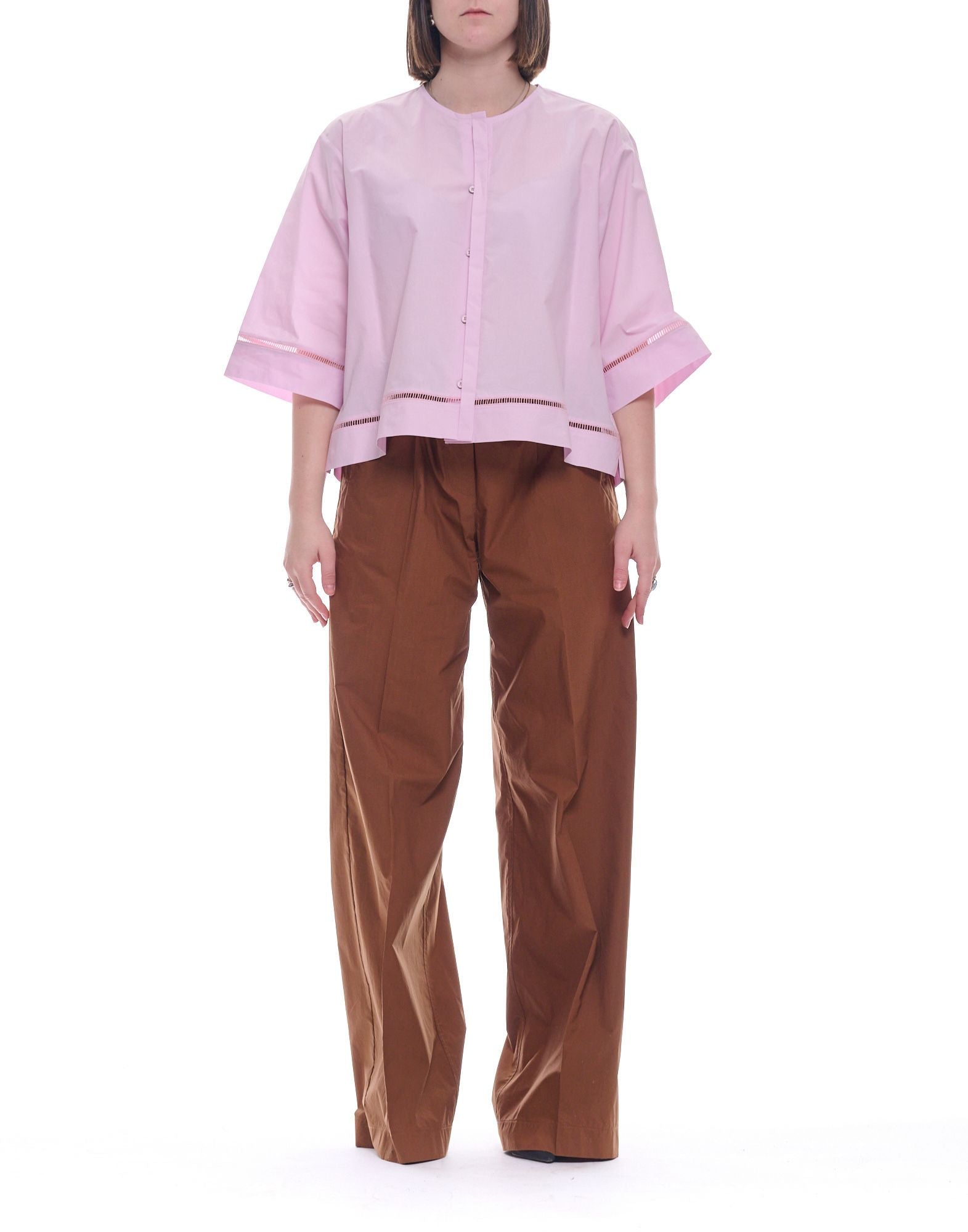 forte_forte Women’s Charme Pink Cotton My Shirt 14836 MY SHIRT CHARME