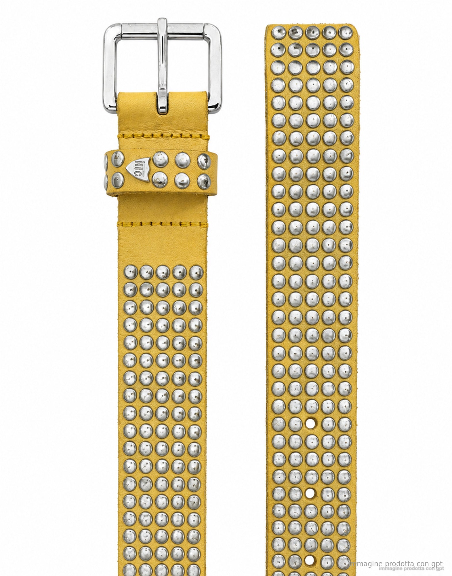CEINTURE À CLOUS 5000 JAUNE