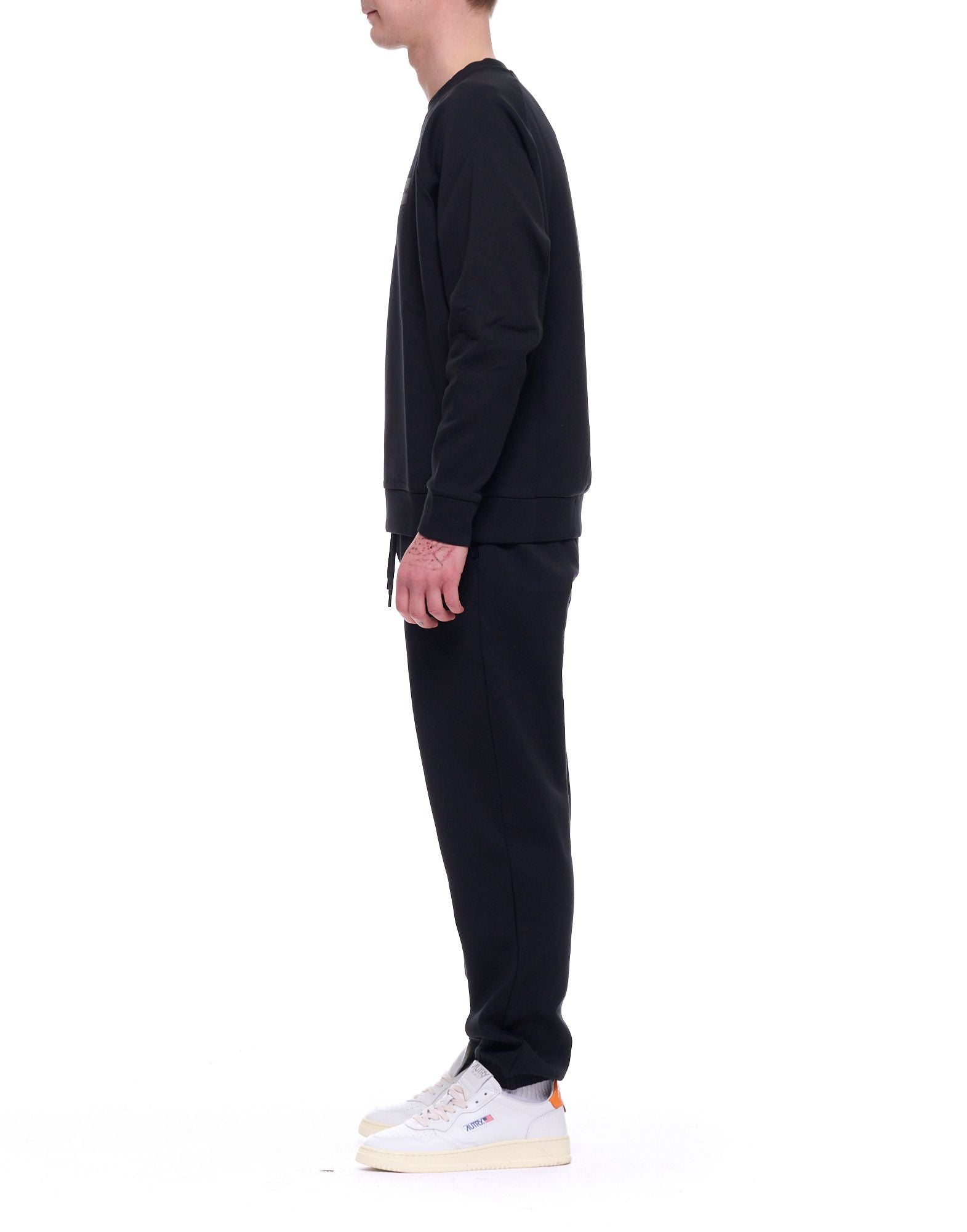 Outhere Sudadera de hombre con cuello redondo Ariel Negro Regular Fit Mezcla de algodón 4654M111B209-26046 1749 ARIEL