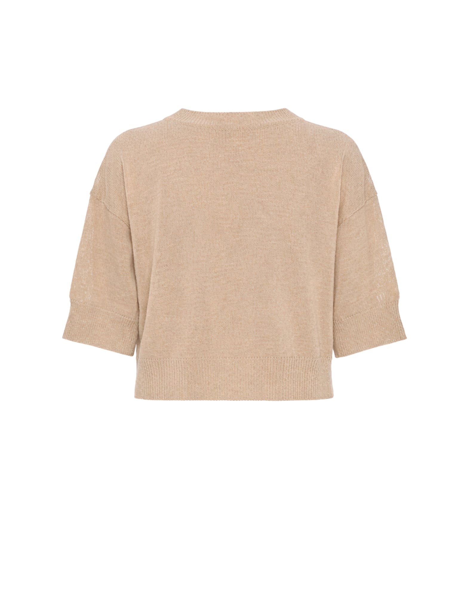 Laboratorio Women’s Safari Crop Knit in Cotton Blend with Crew Neck JO4641 3530