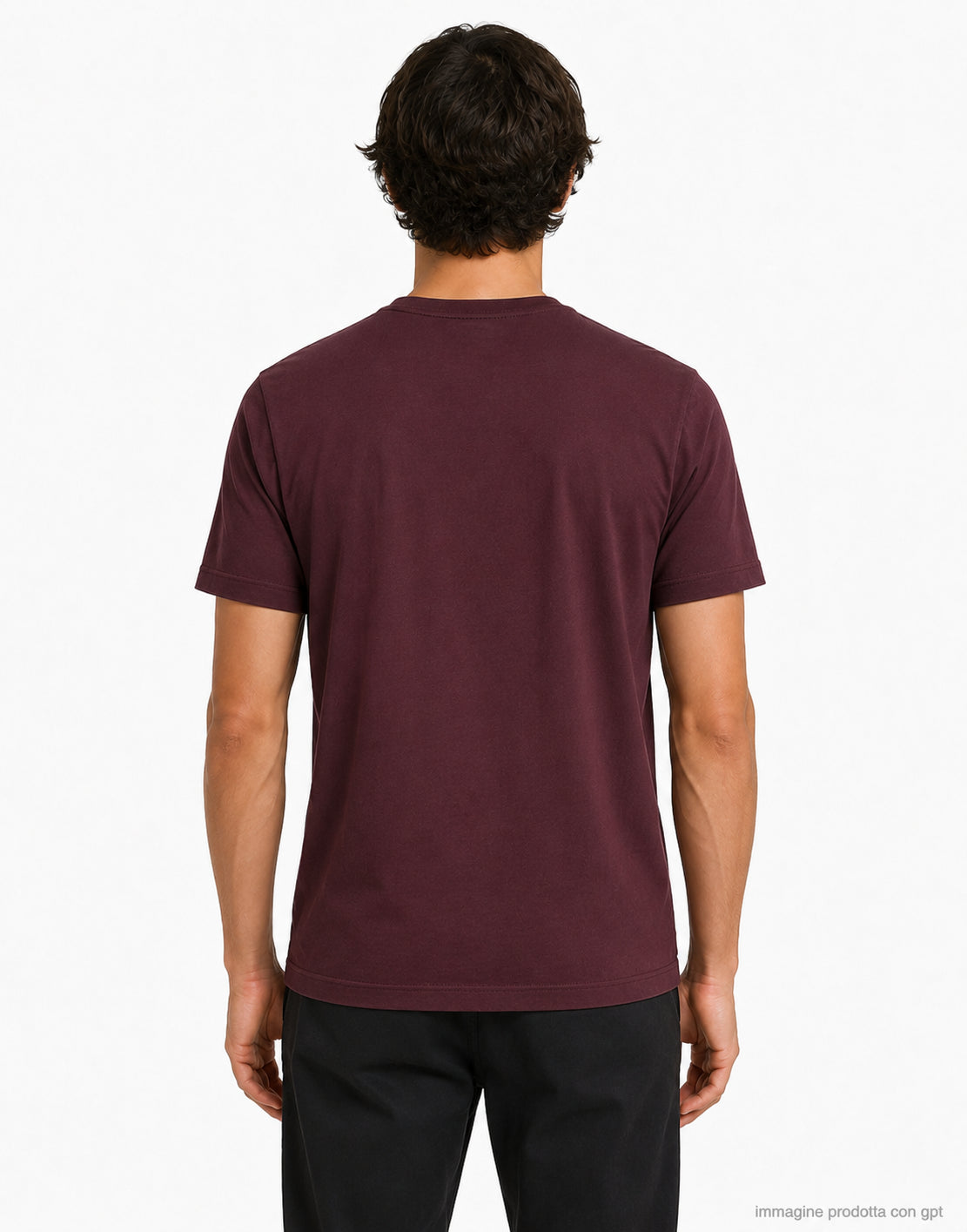 S/S crew neck Dark plum