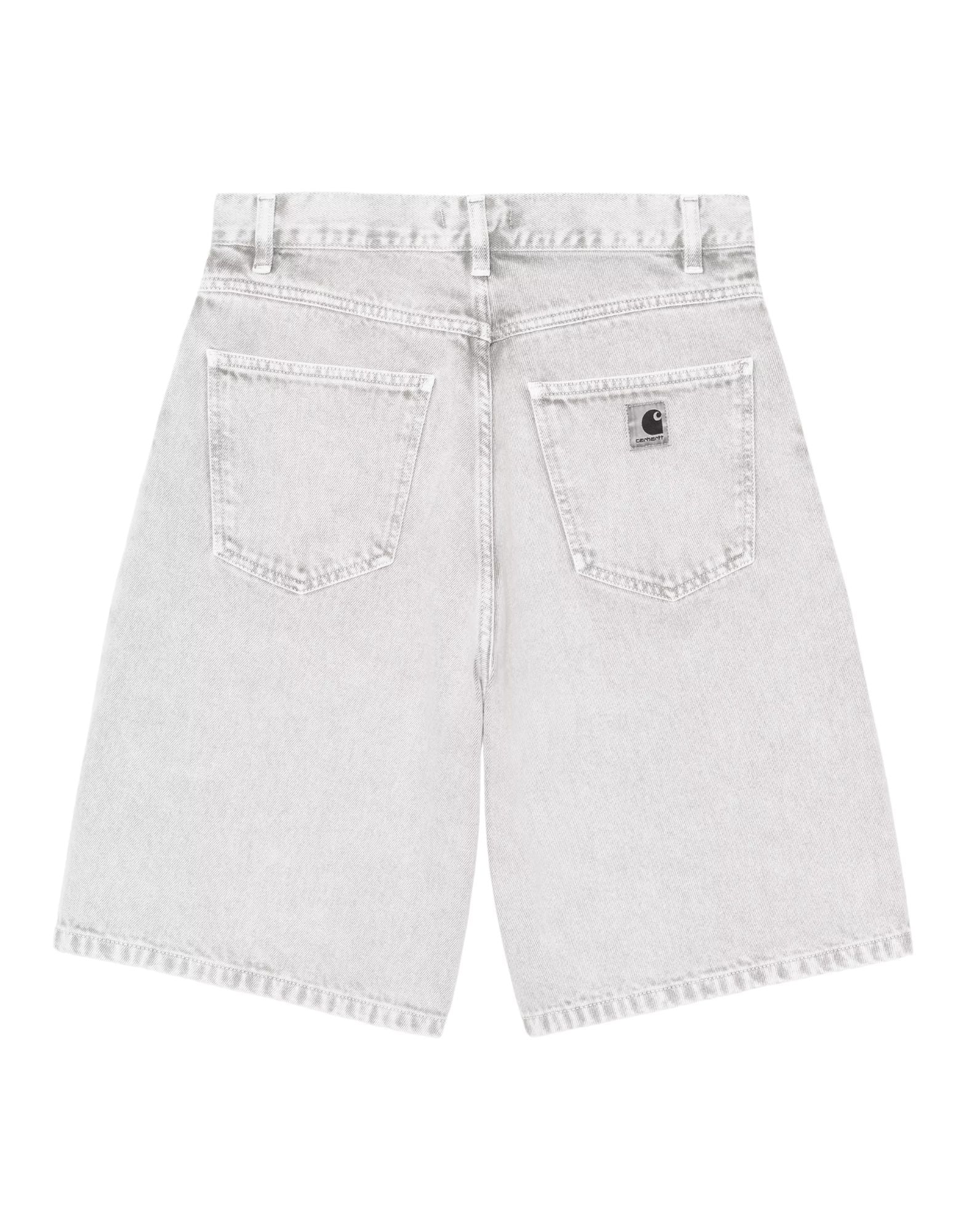 Carhartt WIP Women’s Brandon Short in Cotton Denim Black Chalk Wash Loose Fit Regular Waist. I036530 895F