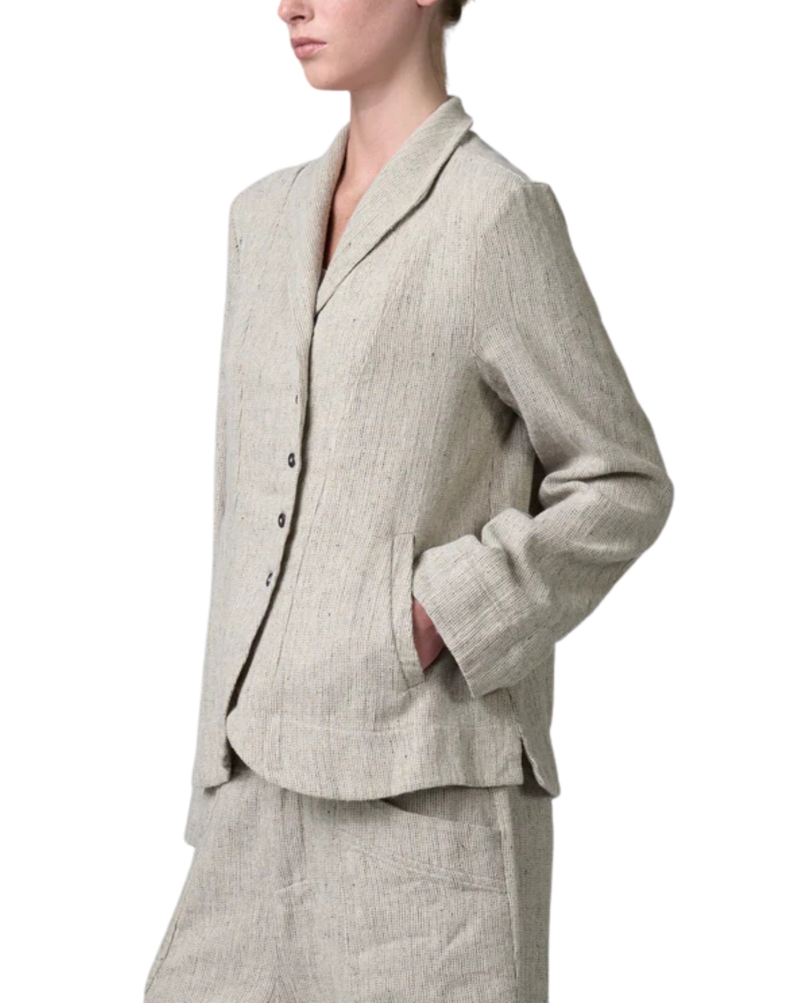 Blazer woman CFDTRBA100 01 CHALK JACKET TRANSIT