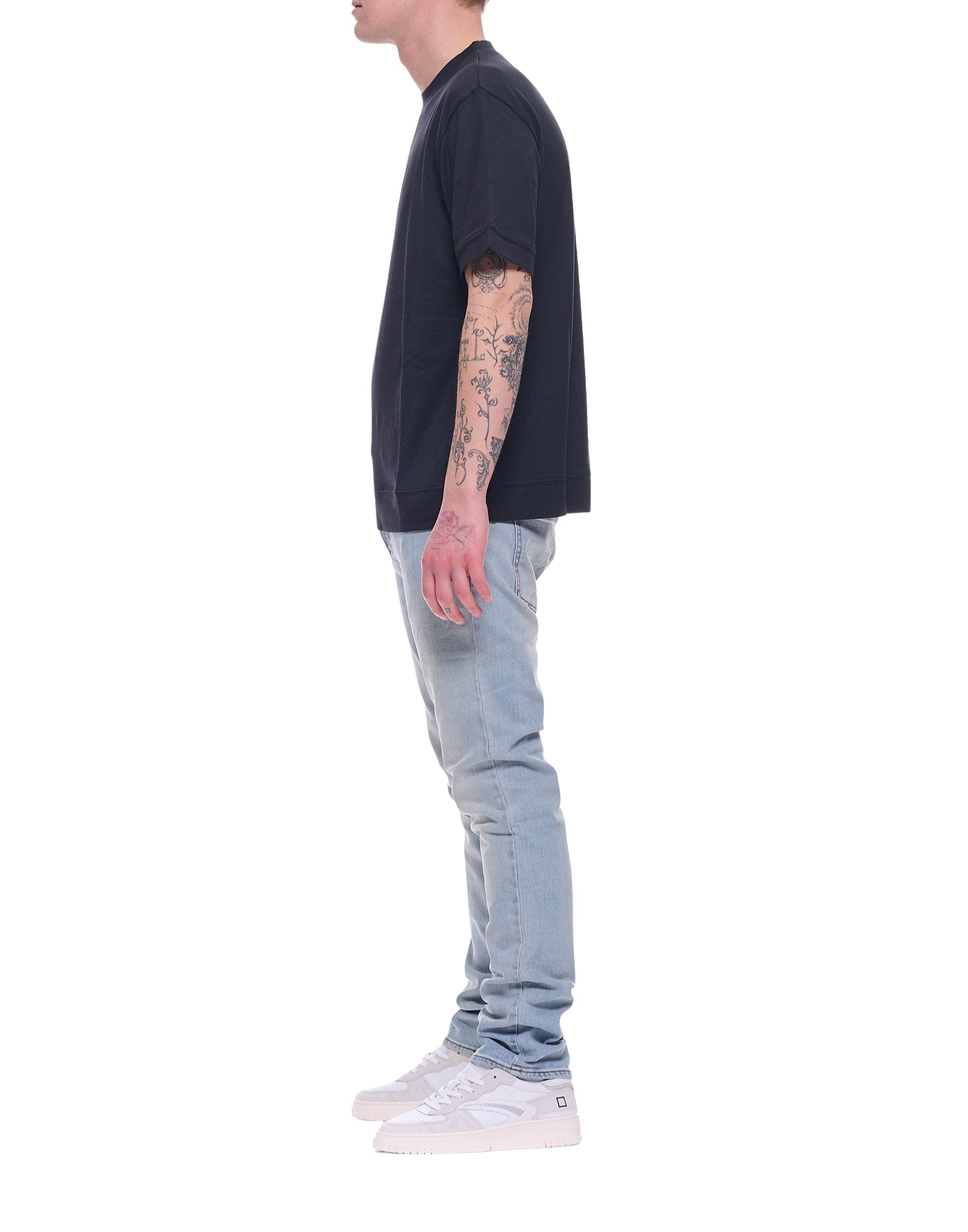 Entre Amis Men’s Slim Fit Jeans in Cotton Light Blue Made in Italy 206L853