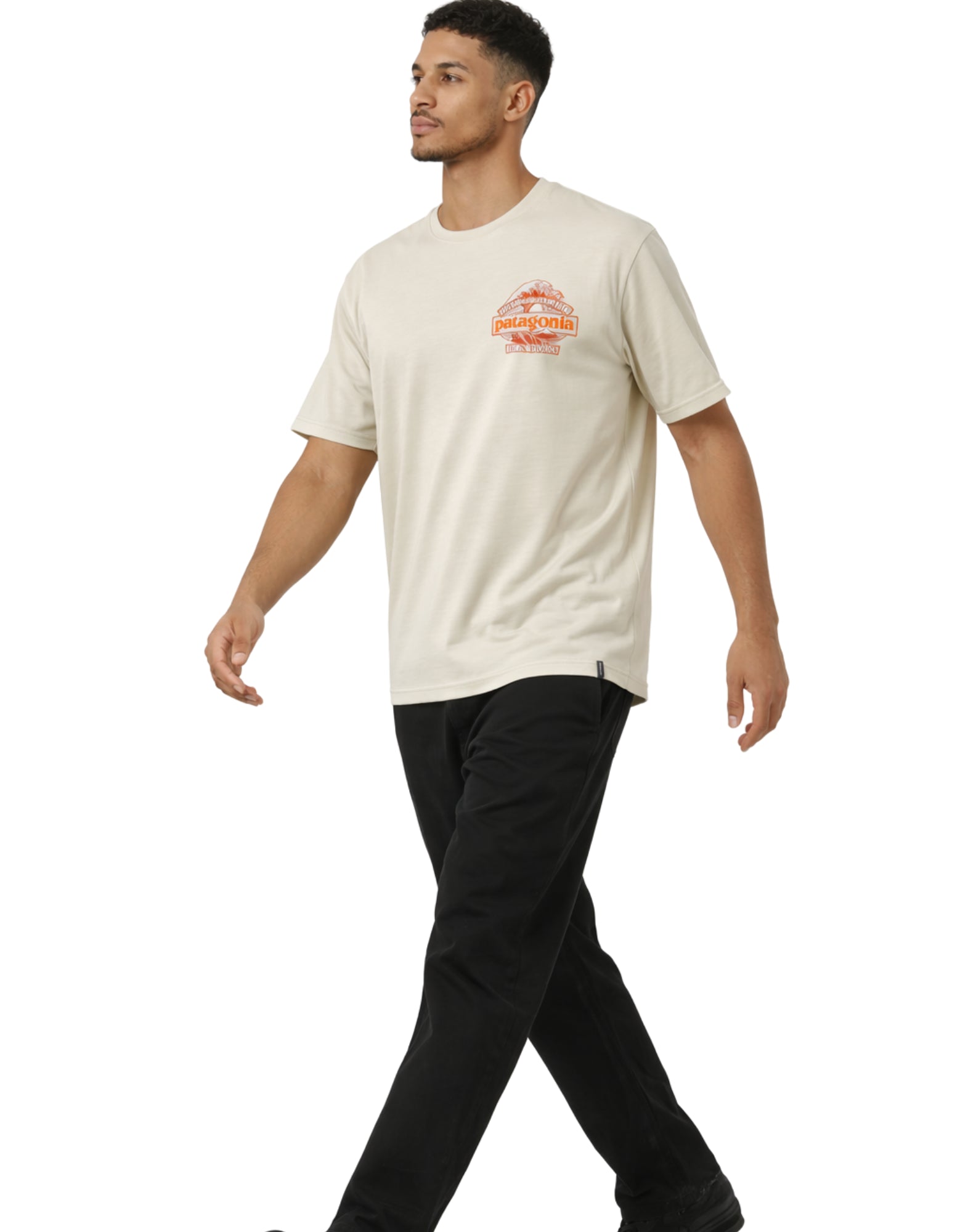 Patagonia Capilene Cool Daily Shirt Great Waves Men’s Dyno White 45456 DYWH