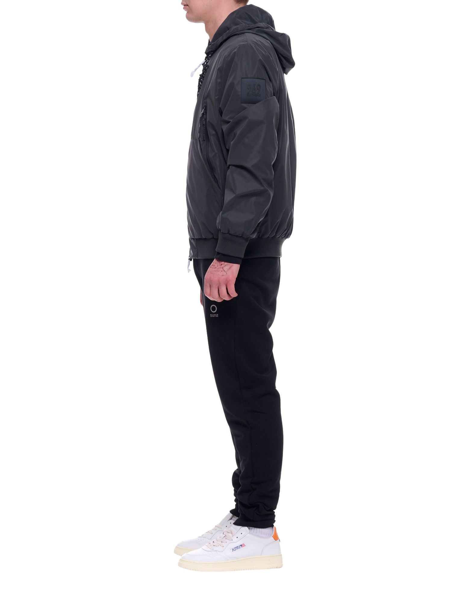 Outhere Chaqueta con capucha para hombre Zeus Black Regular Fit Poliéster Cierre con cremallera 4631M549B205 1749 BLACK