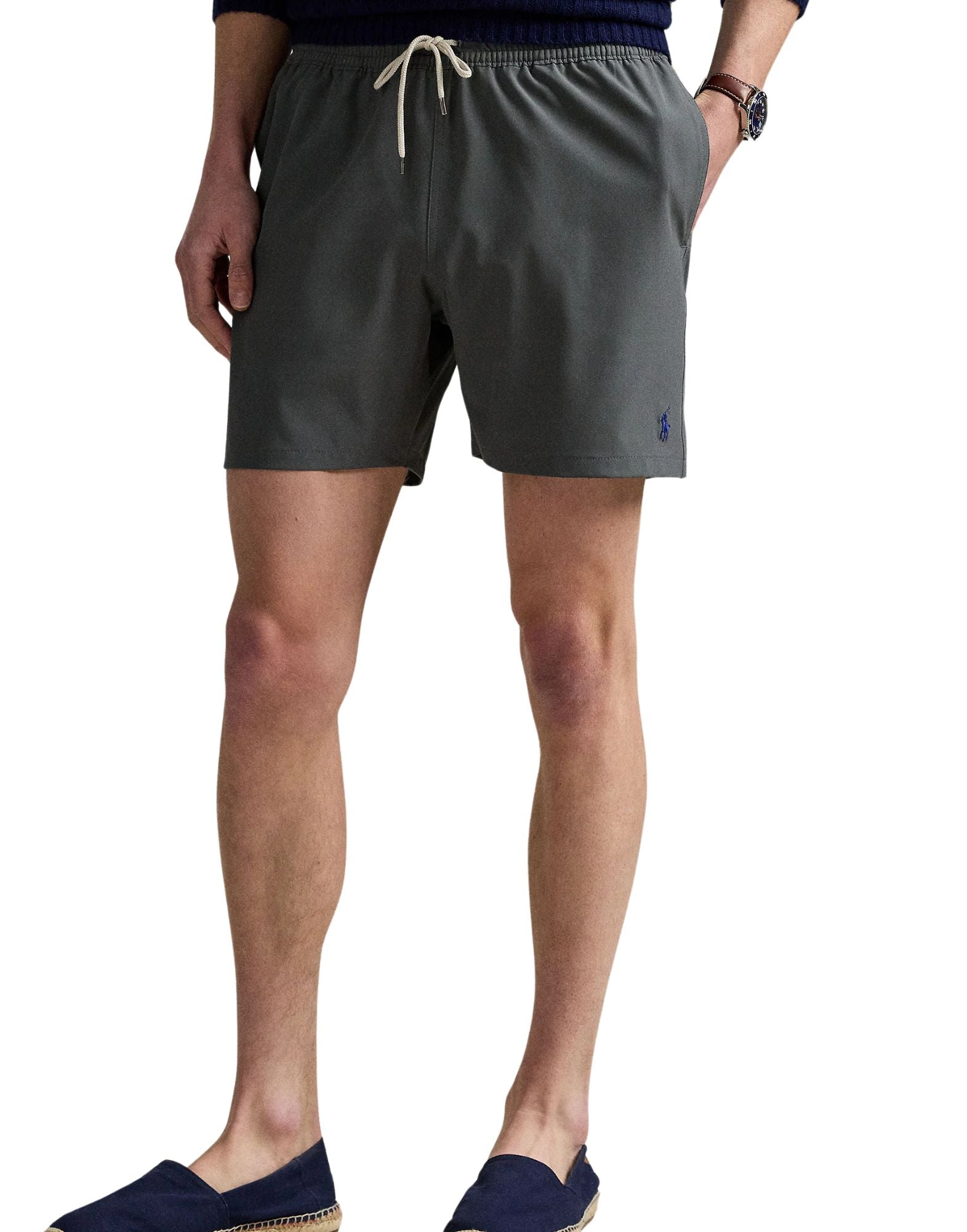 Polo Ralph Lauren Traveler Mid Trunk Swim Shorts Grey Cast Men’s 710957782015 GREY CAST