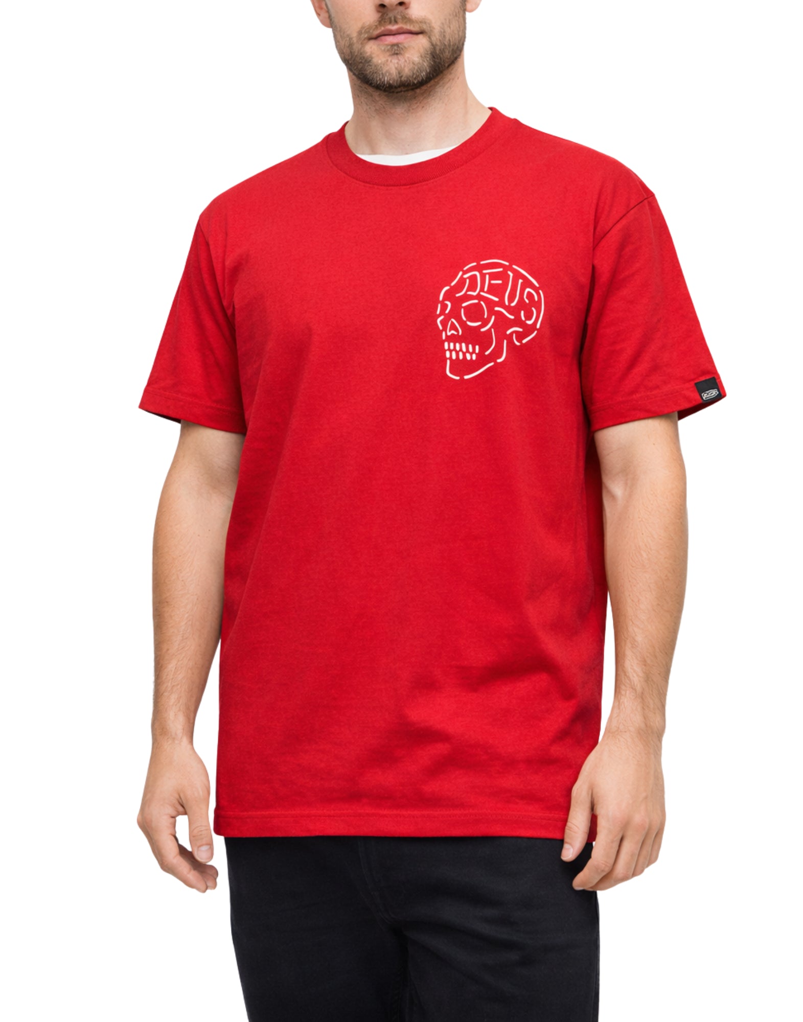 Deus Ex Machina Venice Skull Cotton T-Shirt Red Men’s D261MTS128020090