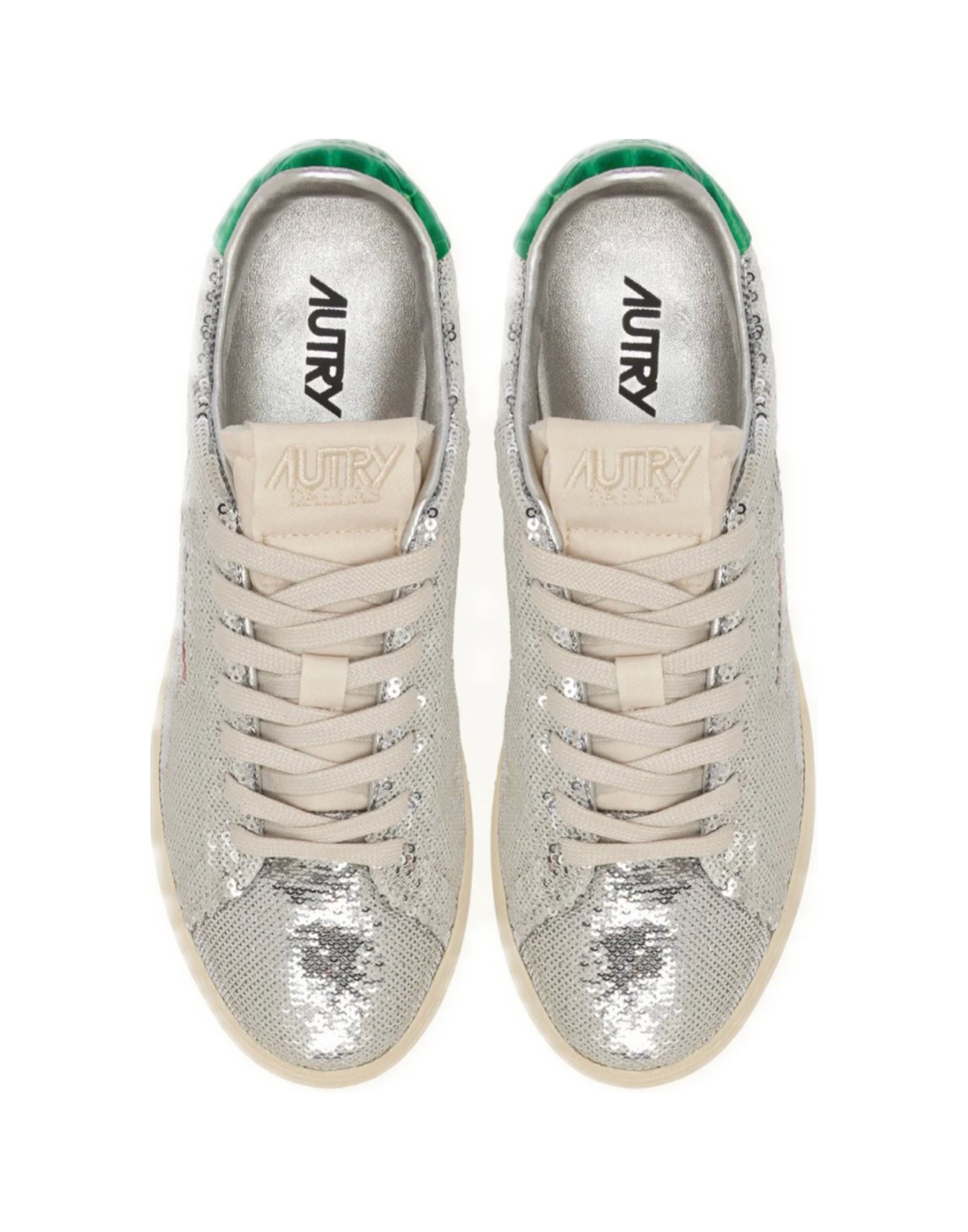 TI01 DALLAS ARGENT/VERT - Chaussures - Autry