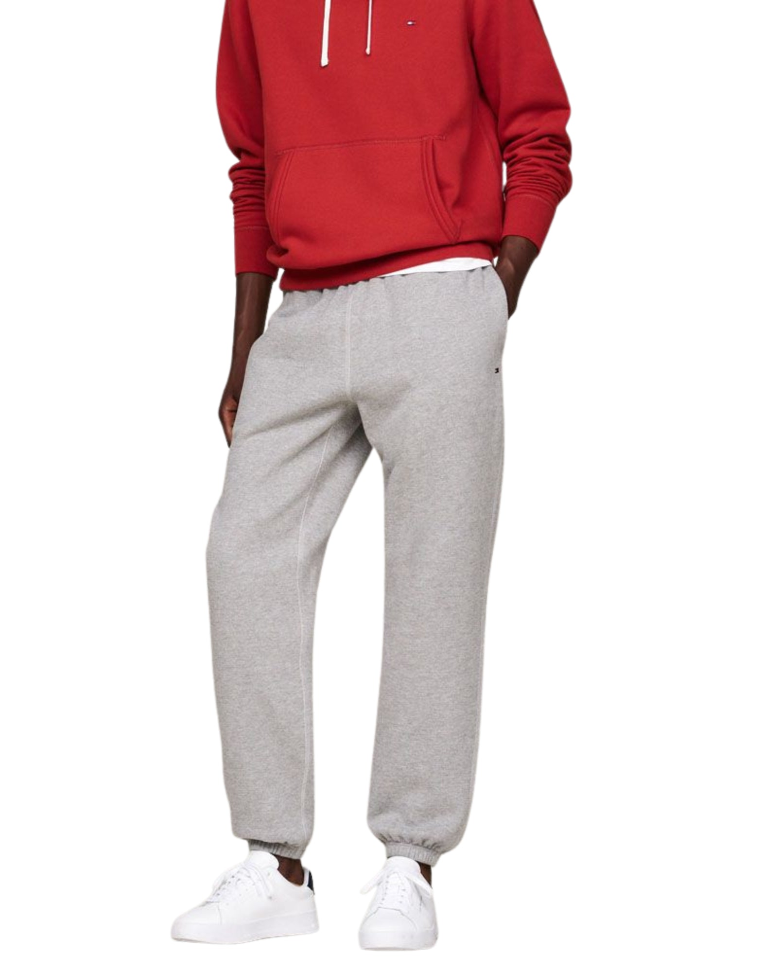 37231 P91 GRAUE FLEECEHOSE - Pantaloni - TOMMY HILFIGER