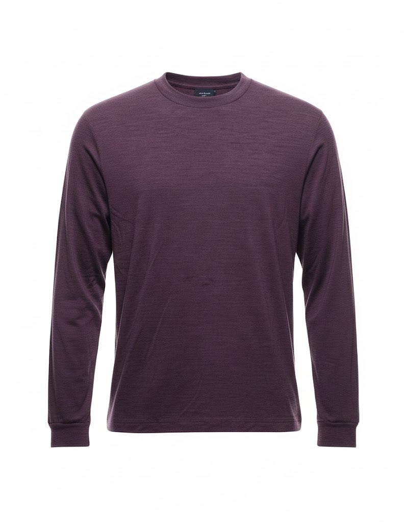 AUT-25 095PURPLE WOOL T-SHRT - T-Shirt e Polo - Albeni 1905