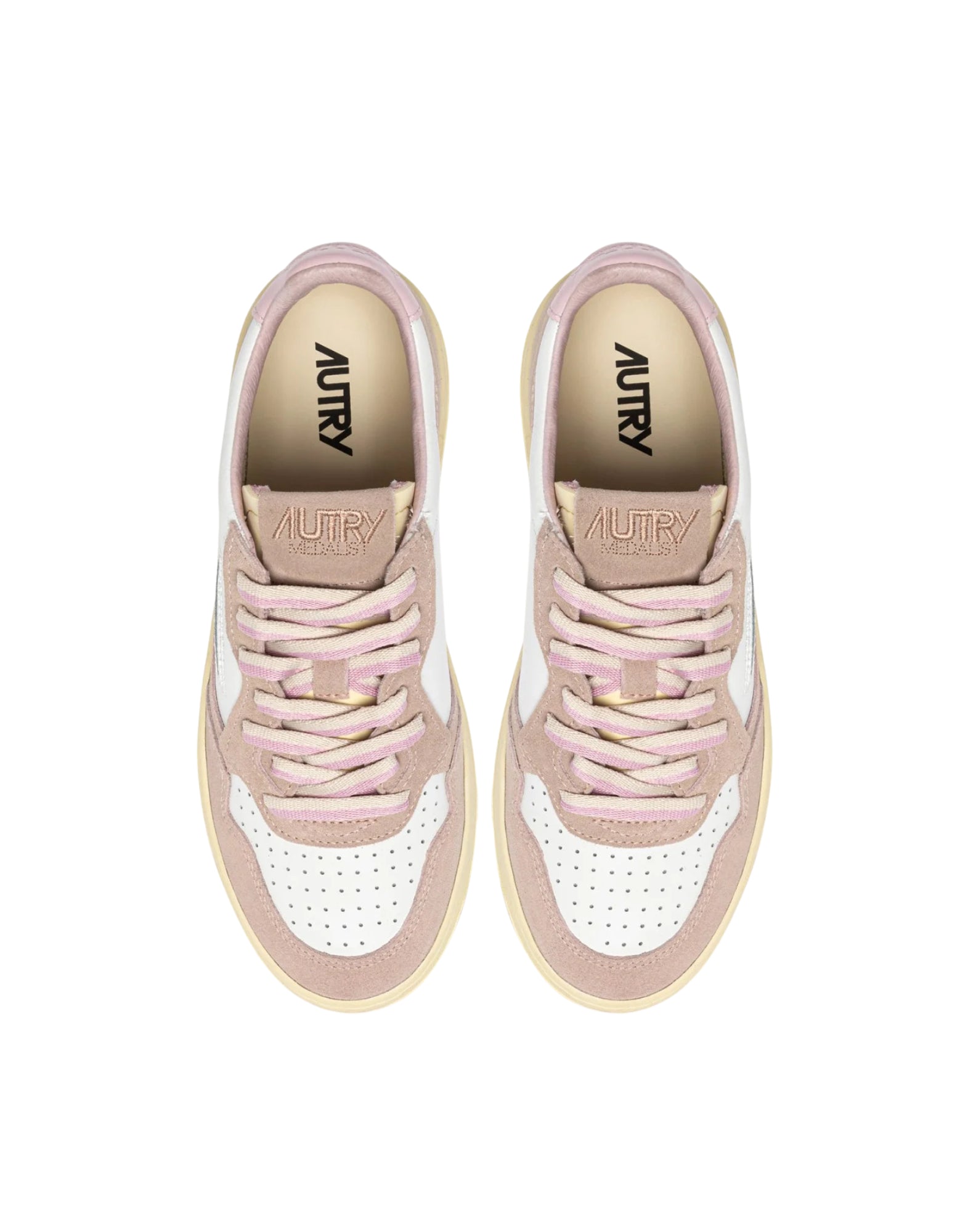 Autry Medalist Low – Women’s Suede & Leather Sneakers Pale Lilac/Phard AULW BW01