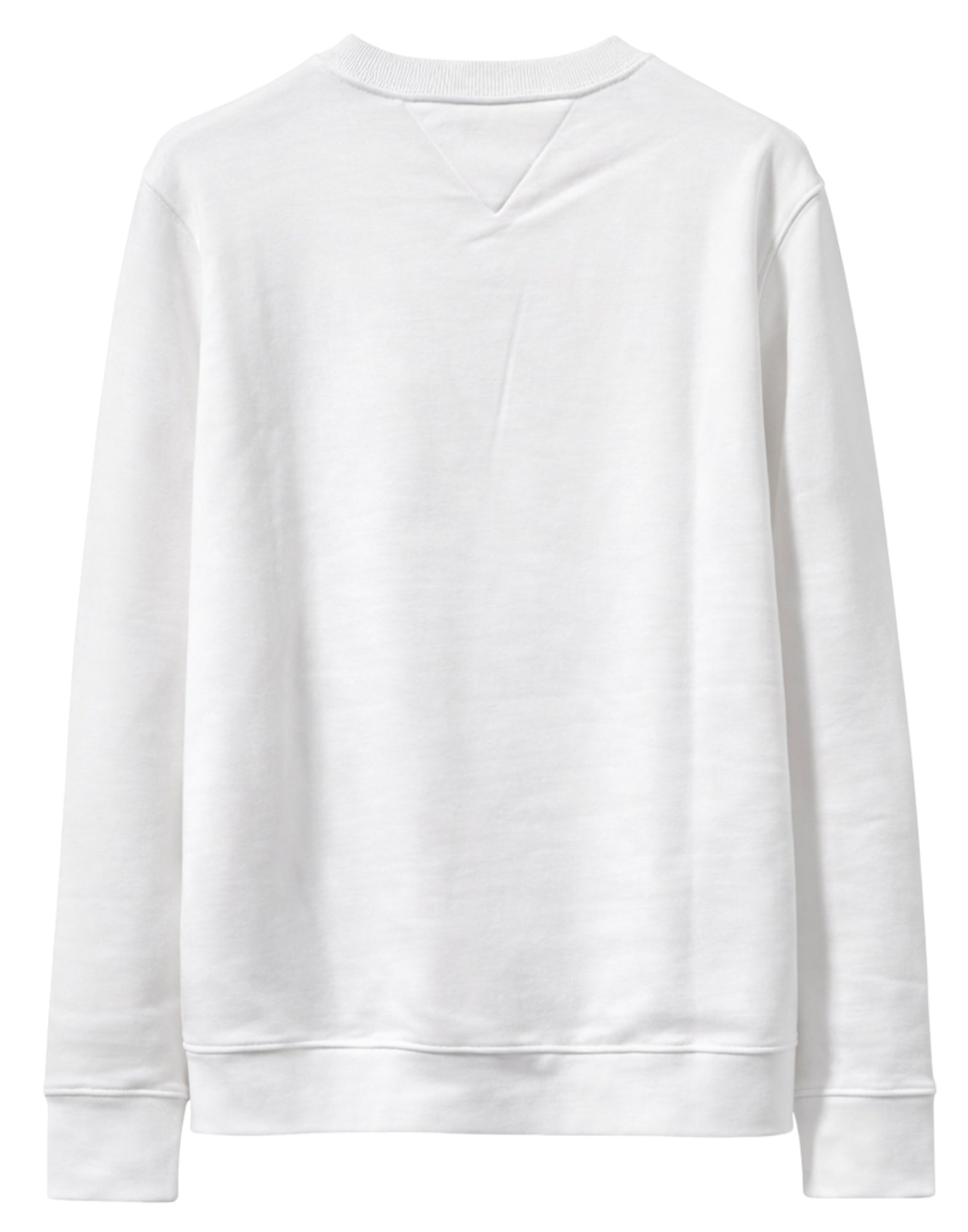 Tommy Hilfiger Small Crest Outline Crew Neck White Men’s Sweatshirt 40863 YBR WHITE SWEATER OUTLINE CREW NECK