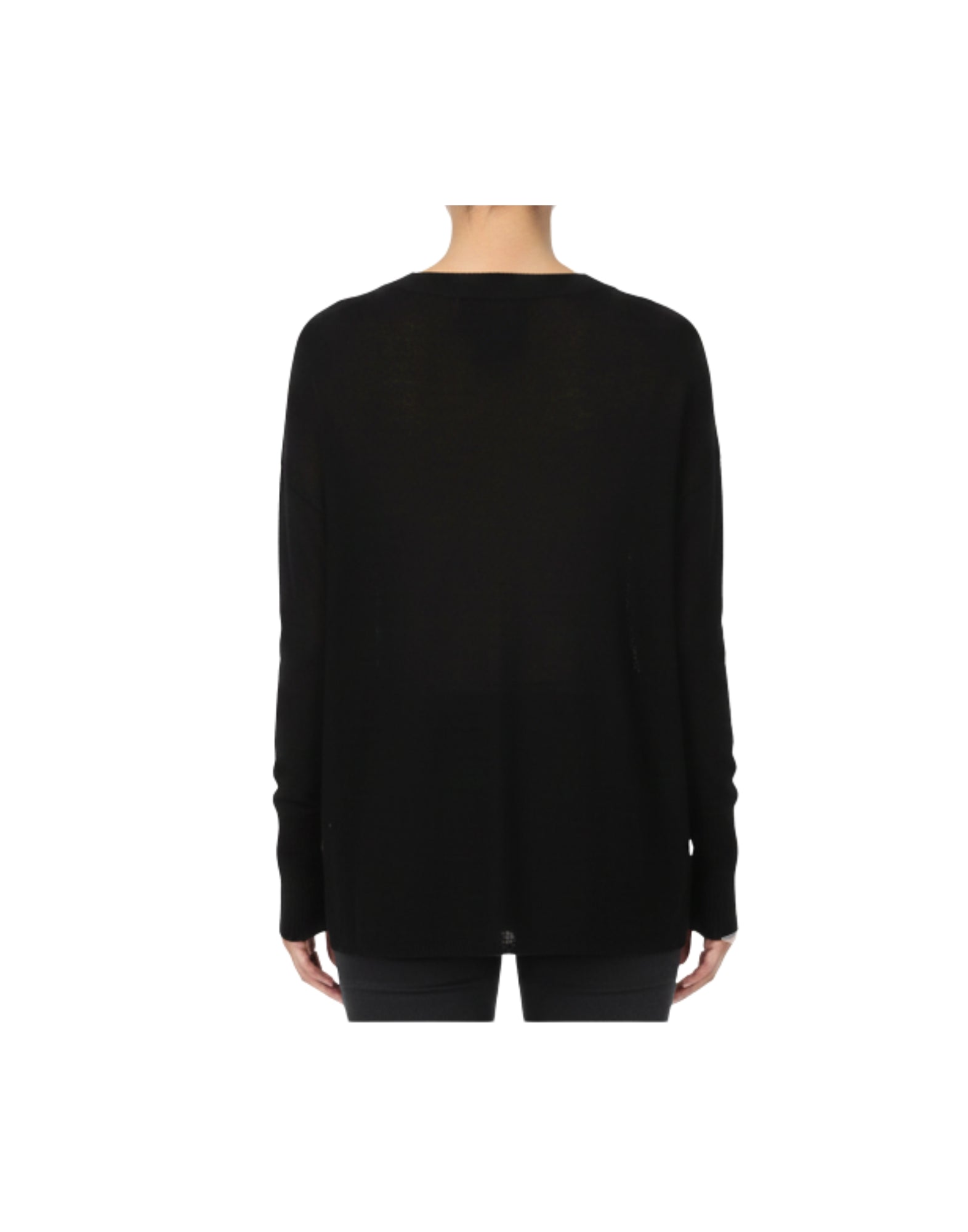 D3204TF 101 BLACK SWEATER - Maglieria - ARAGONA