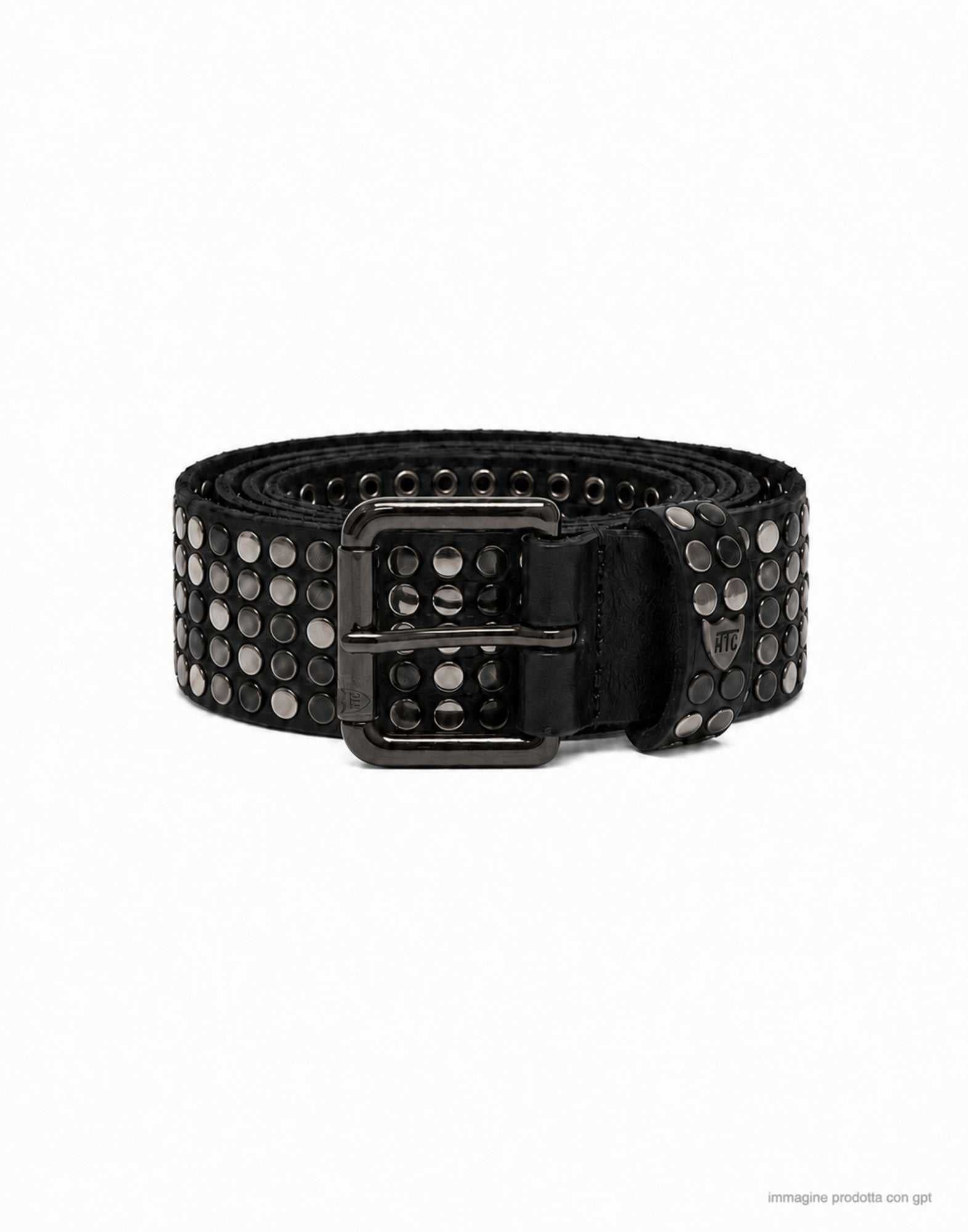 CEINTURE 5000 STUDS Noir - Boucle Foncé